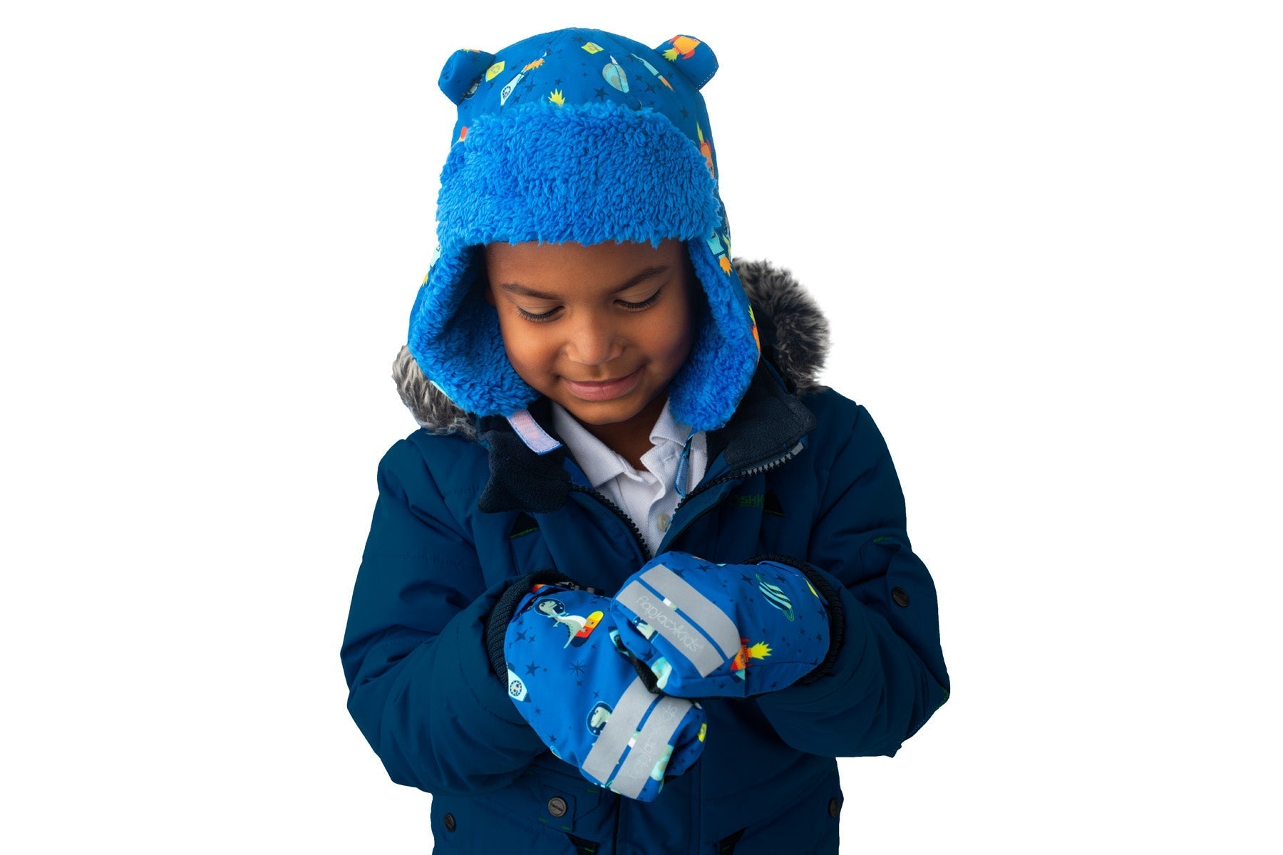 Baby/kids Water Repellent Ski Mittens - Dinosaur