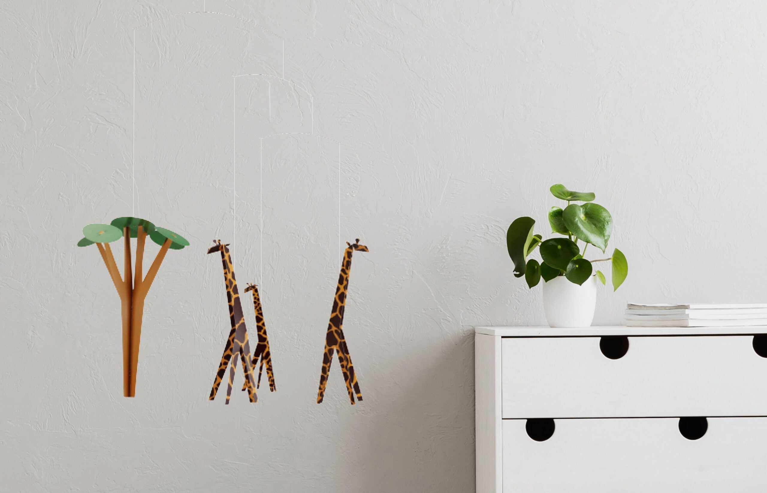 Giraffes On The Savannah.