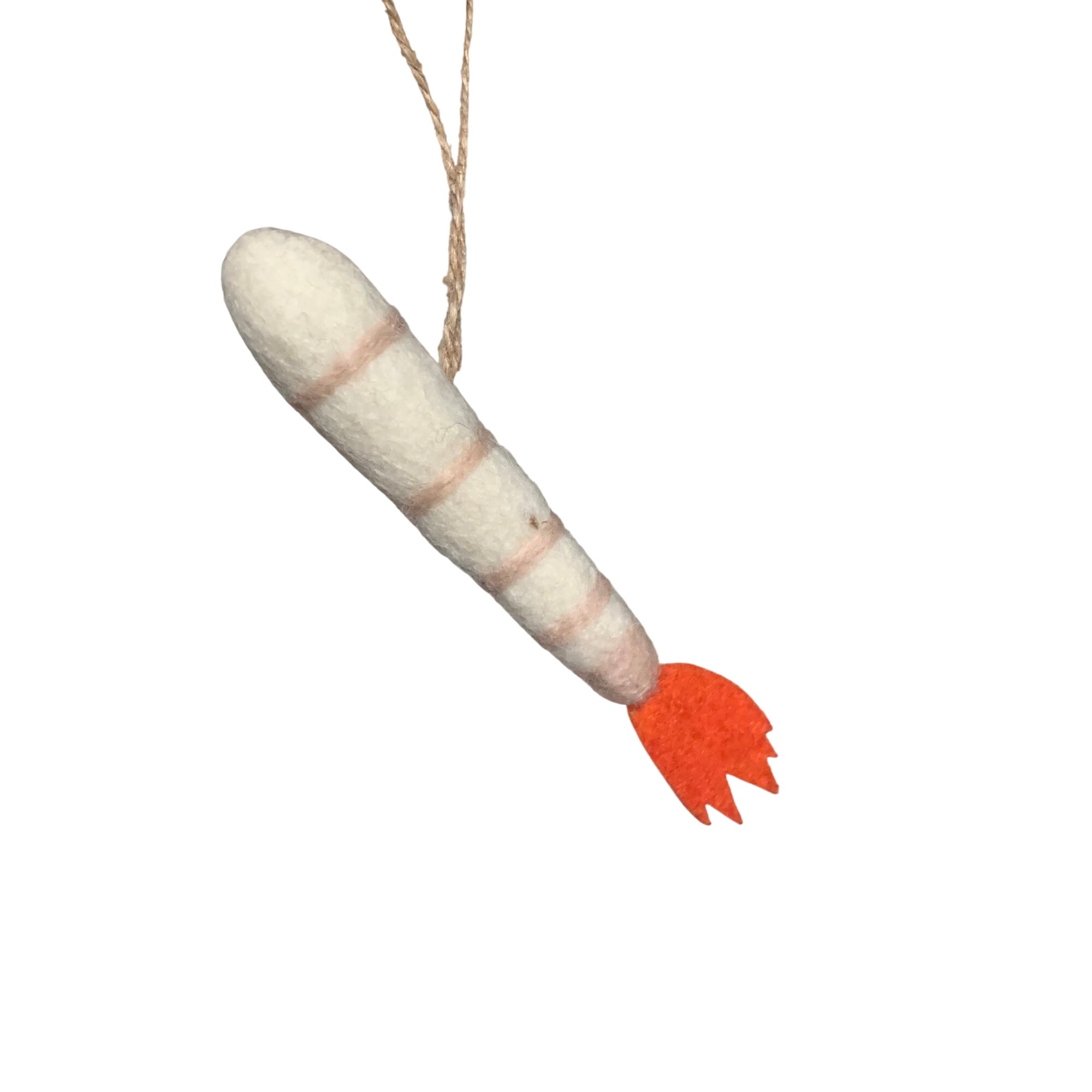 Felt Shrimp Ornament