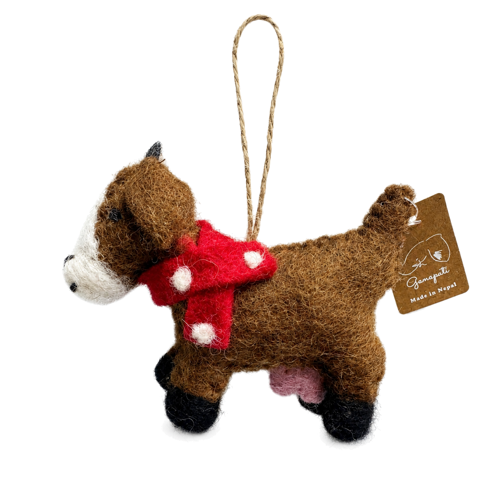 Felt Goat Ornament (assorted)