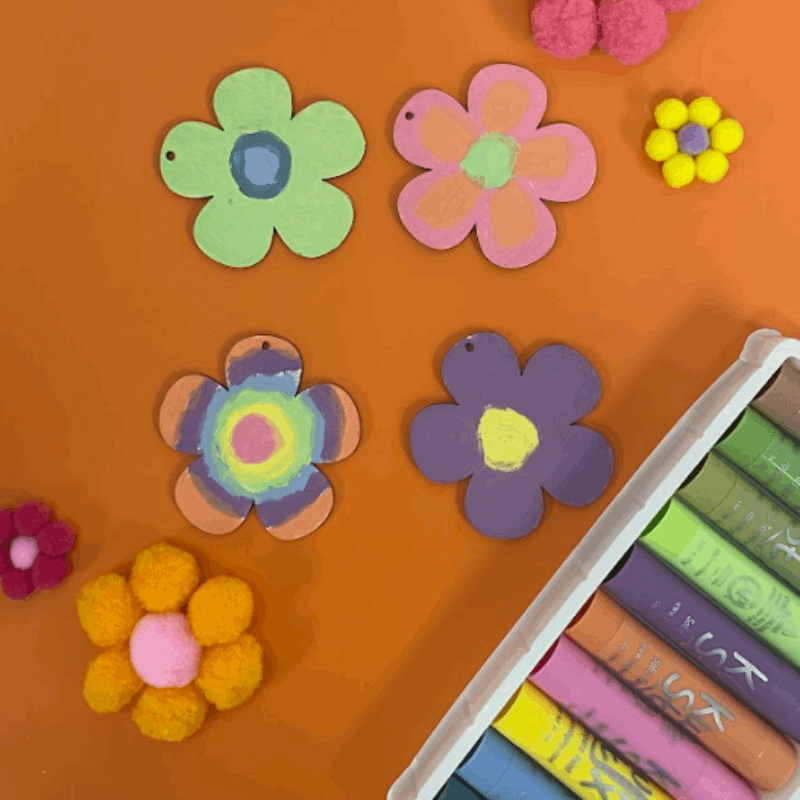 Diy Flower Painting Kit With Pastel Kwik Stix