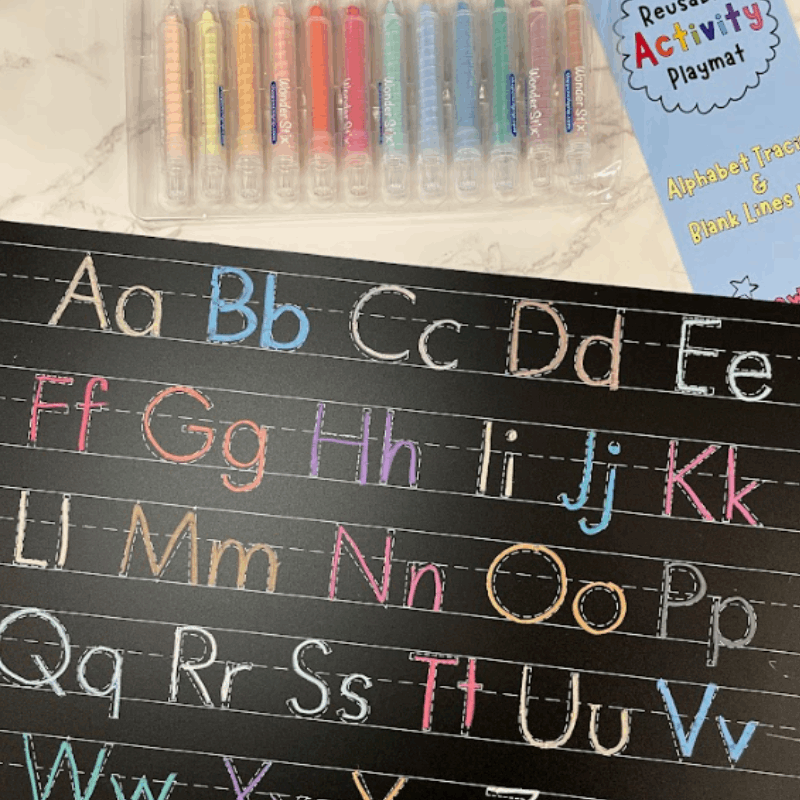 New! Reusable Activity Playmat- Letters (2-sided)