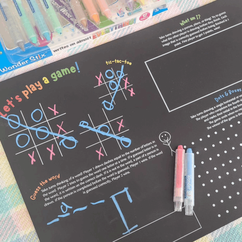 New! Reusable Activity Playmat- Games