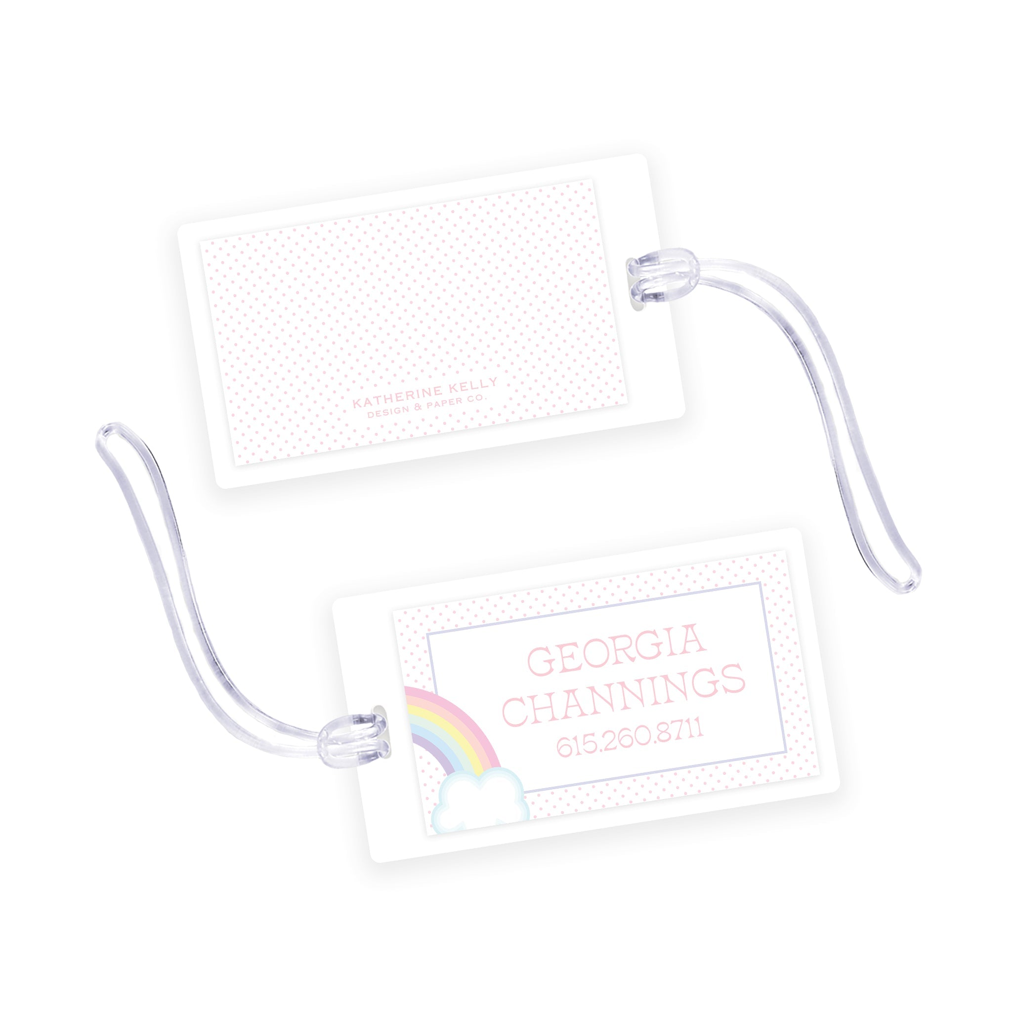 Rainbow Laminated Bag Tag