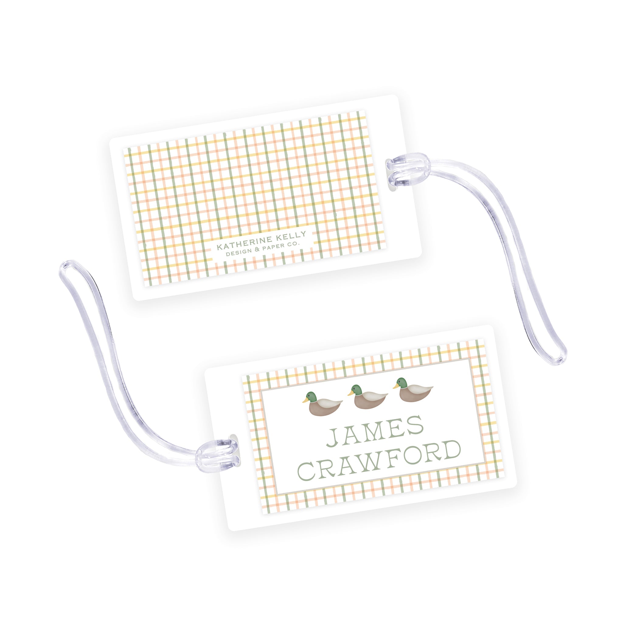 Mallard Laminated Bag Tag