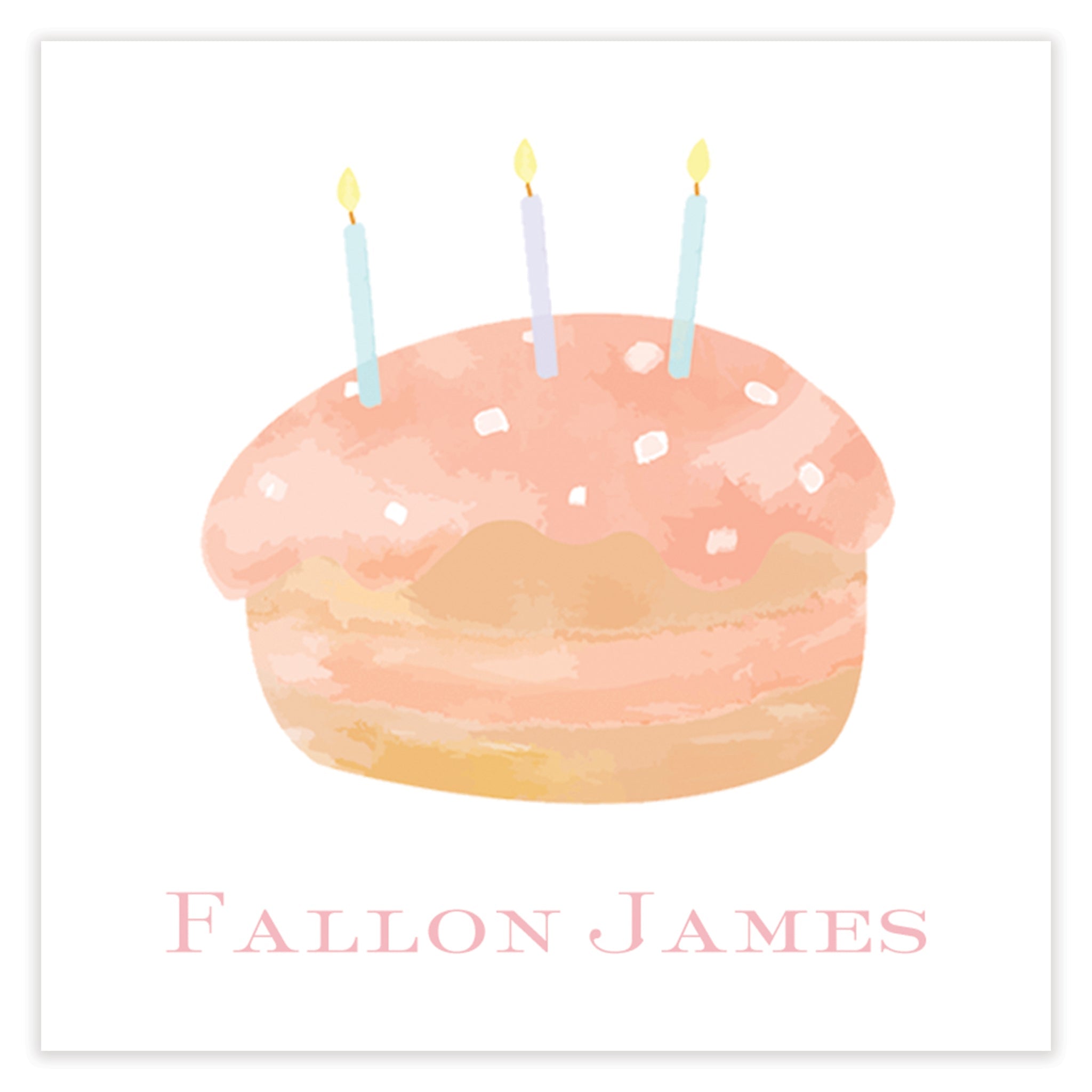 Pink Birthday Cake Ii Enclosure Card