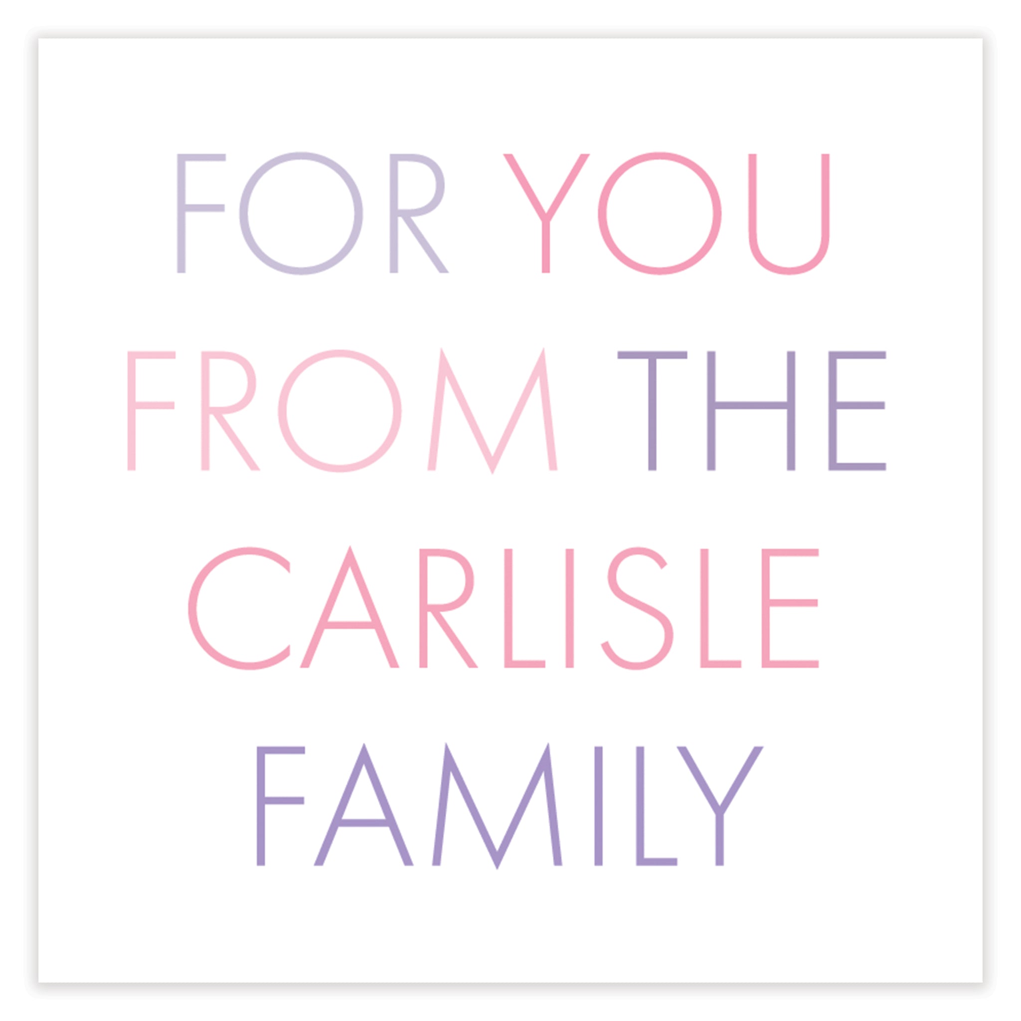 A Gift For You Lovey Enclosure Card