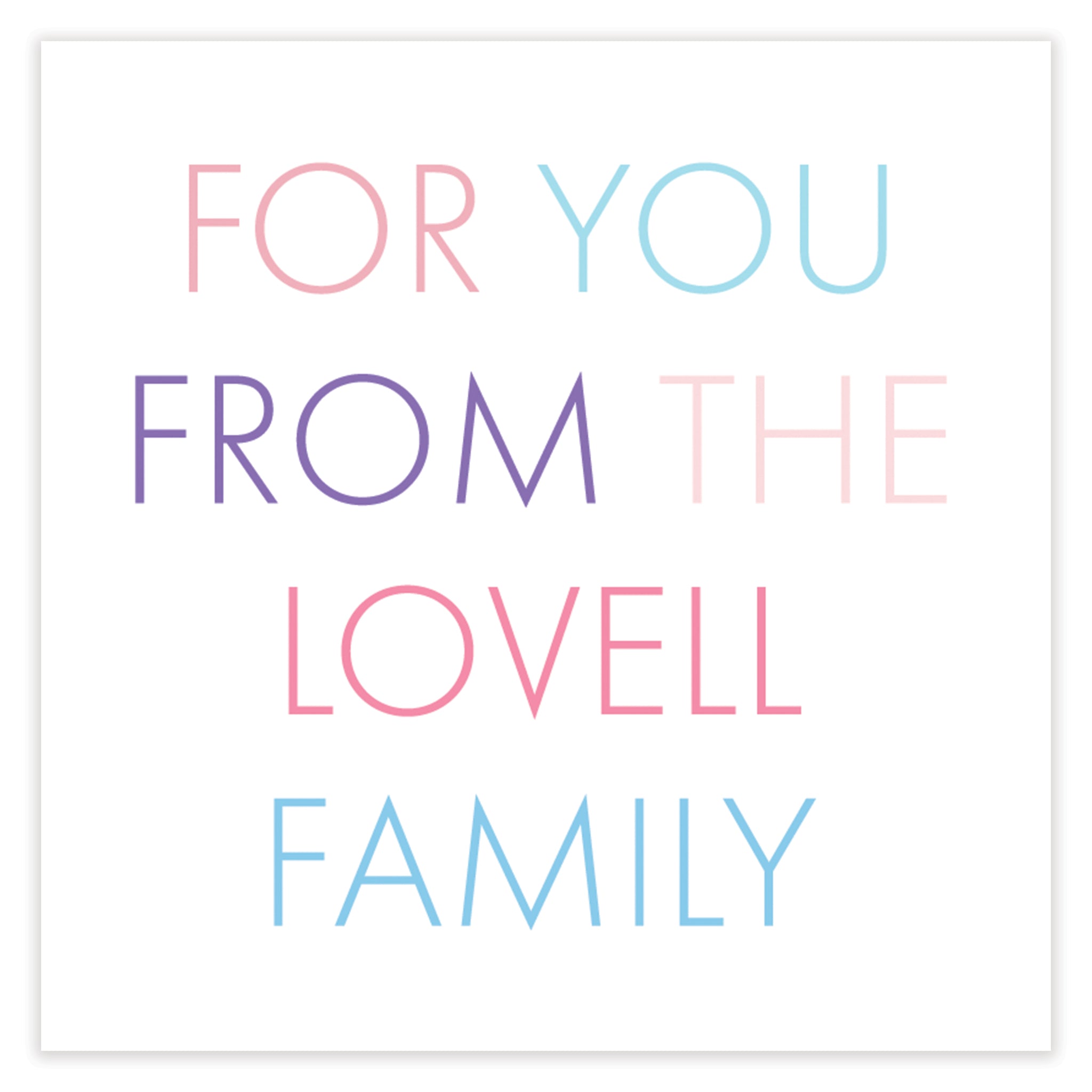 A Gift For You Cotton Candy Enclosure Card
