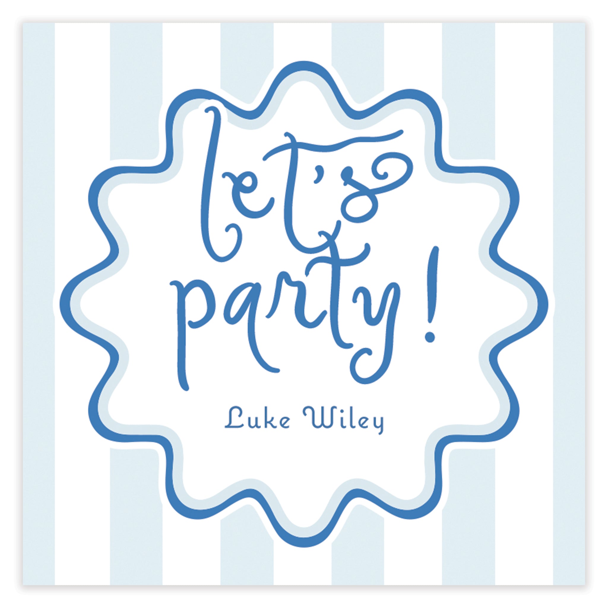 Blue Doodly-doo Enclosure Card