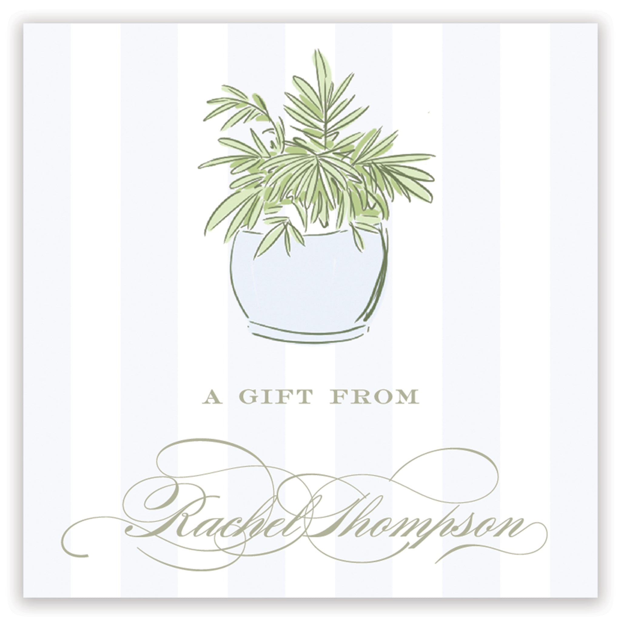 Blue Potted Trellis Enclosure Card