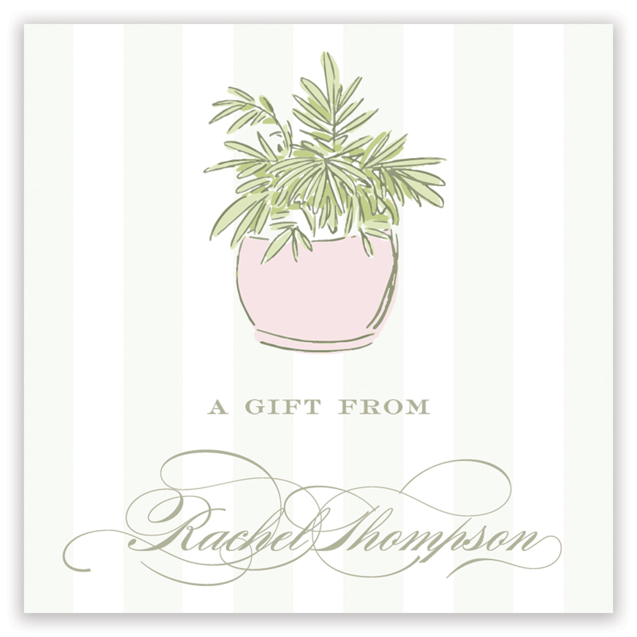 Pink Potted Trellis Enclosure Card