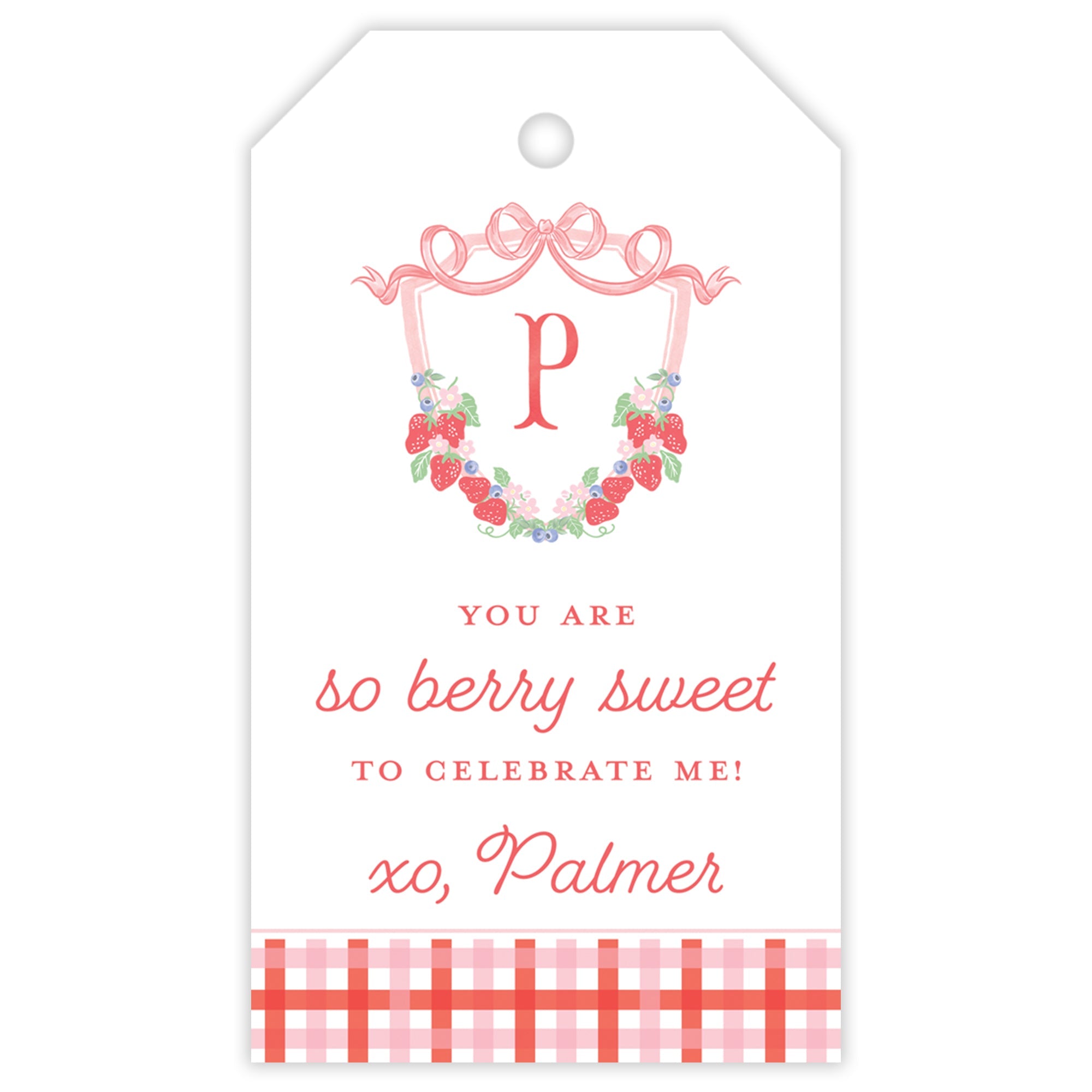 Berry Sweet Party Favor Tag
