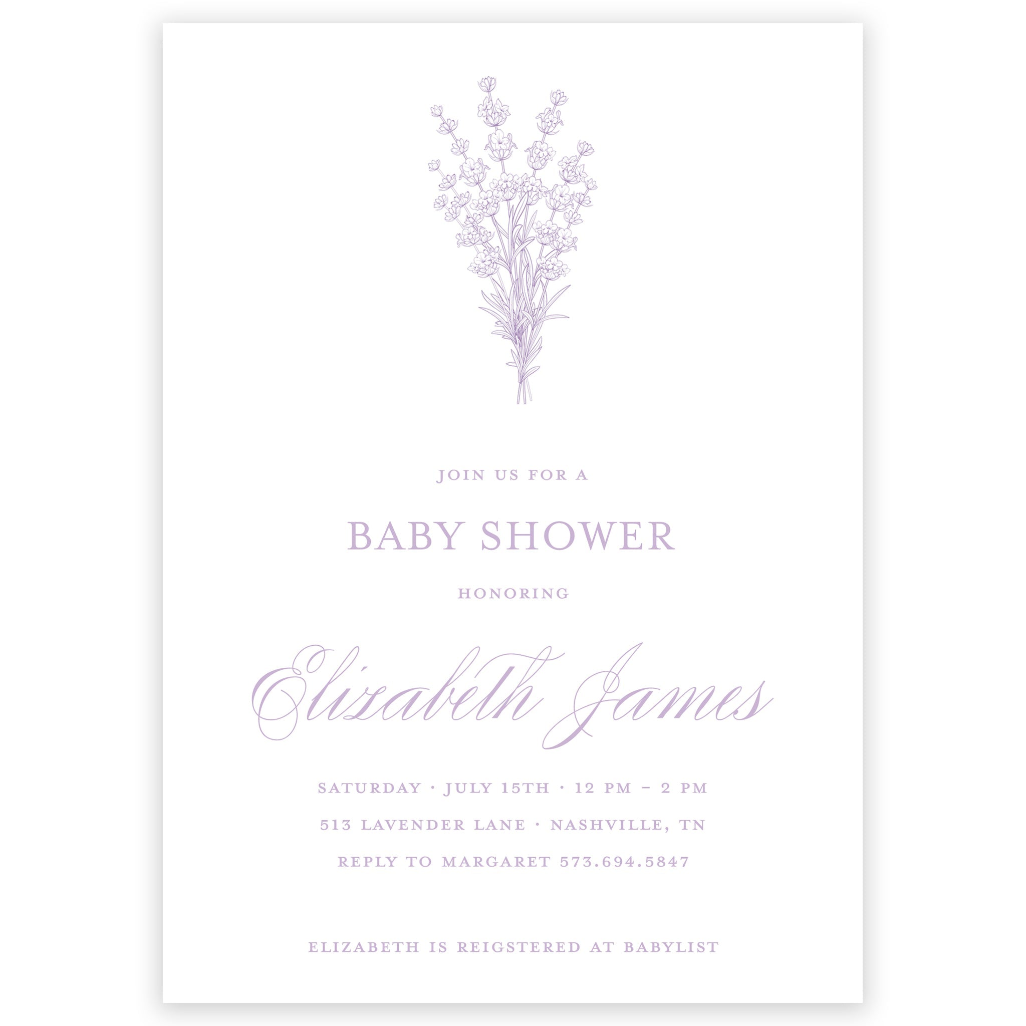 Lavender Fields Party Invitation