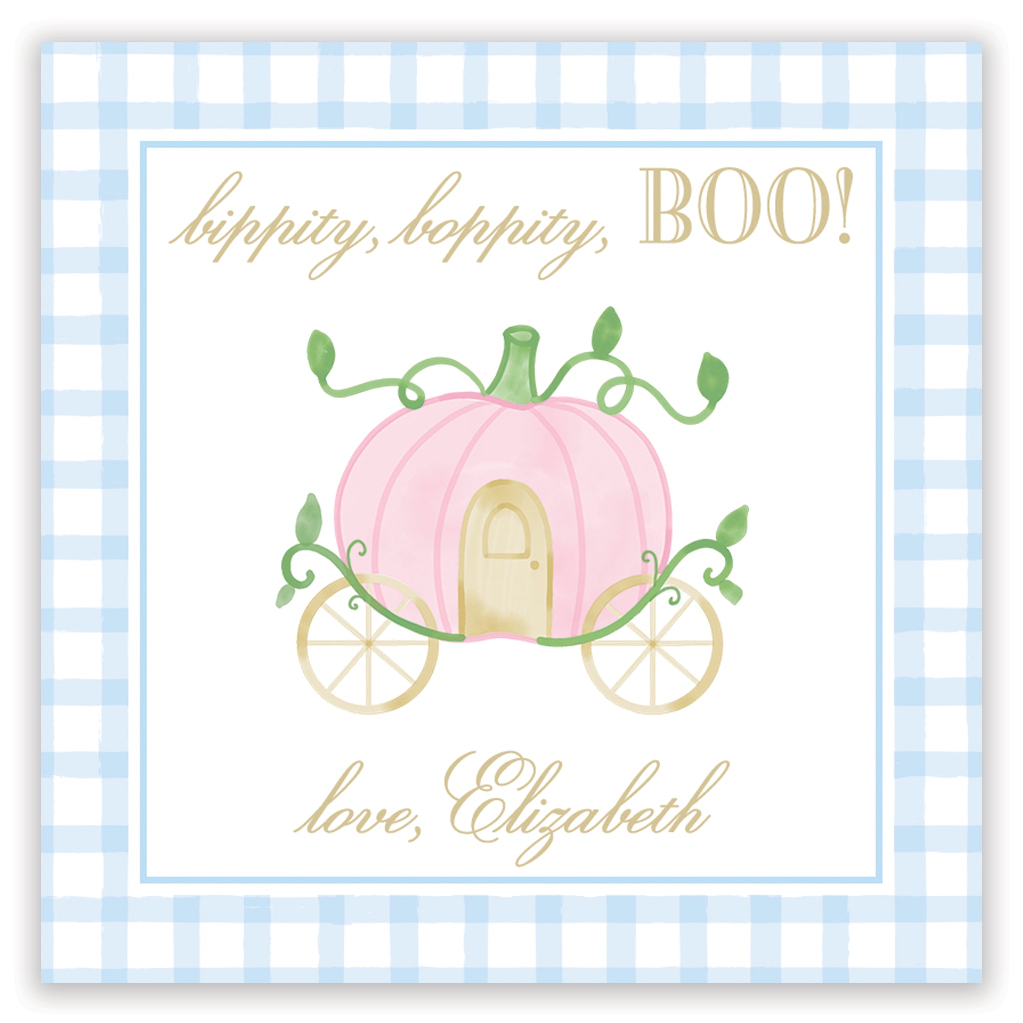 Bippity Boppity Boo! Blue Halloween Card