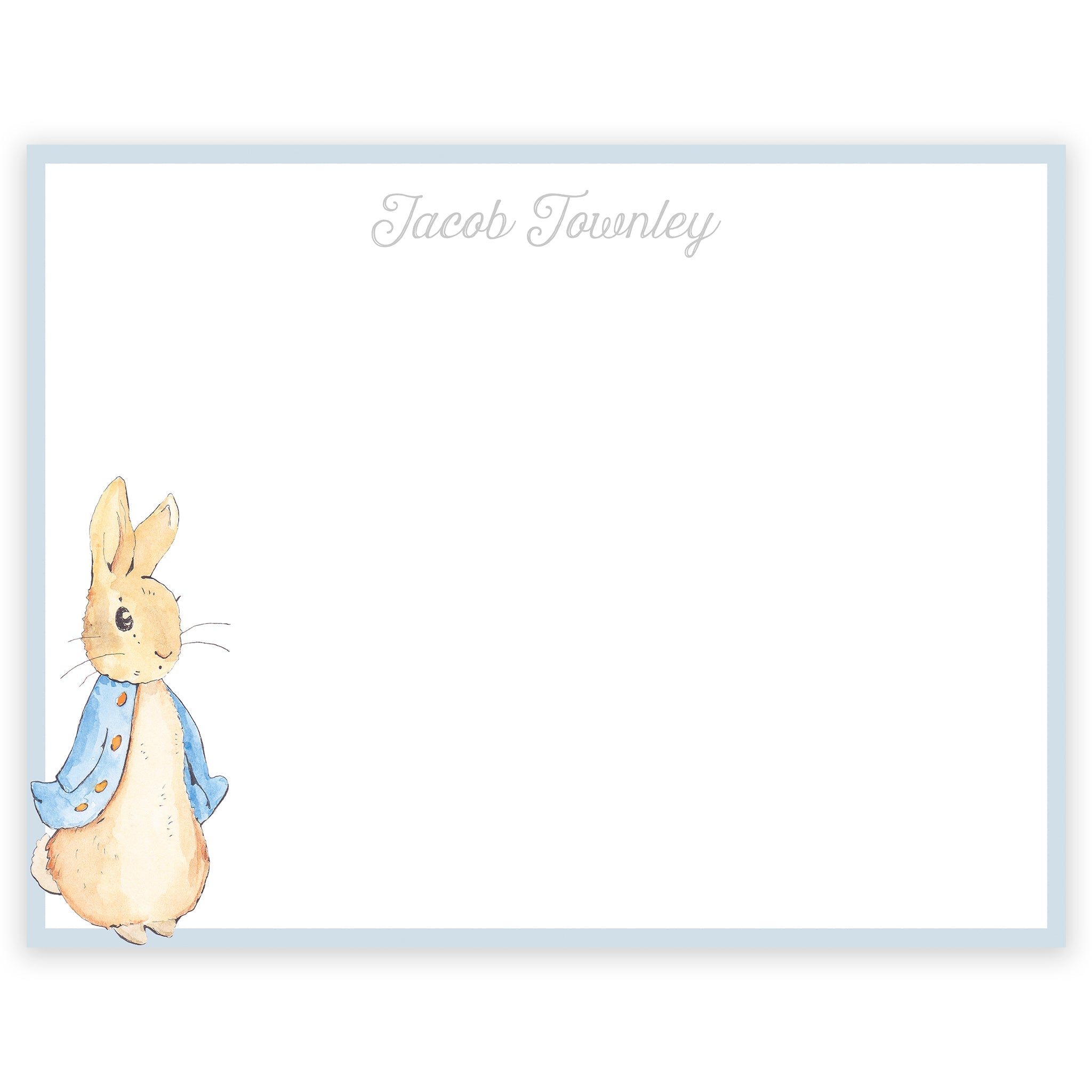 Blue Peter Rabbit Notecard