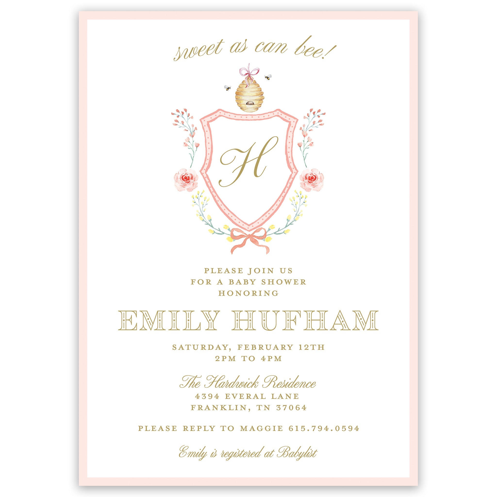 Mommy To Bee Baby Shower Invitation