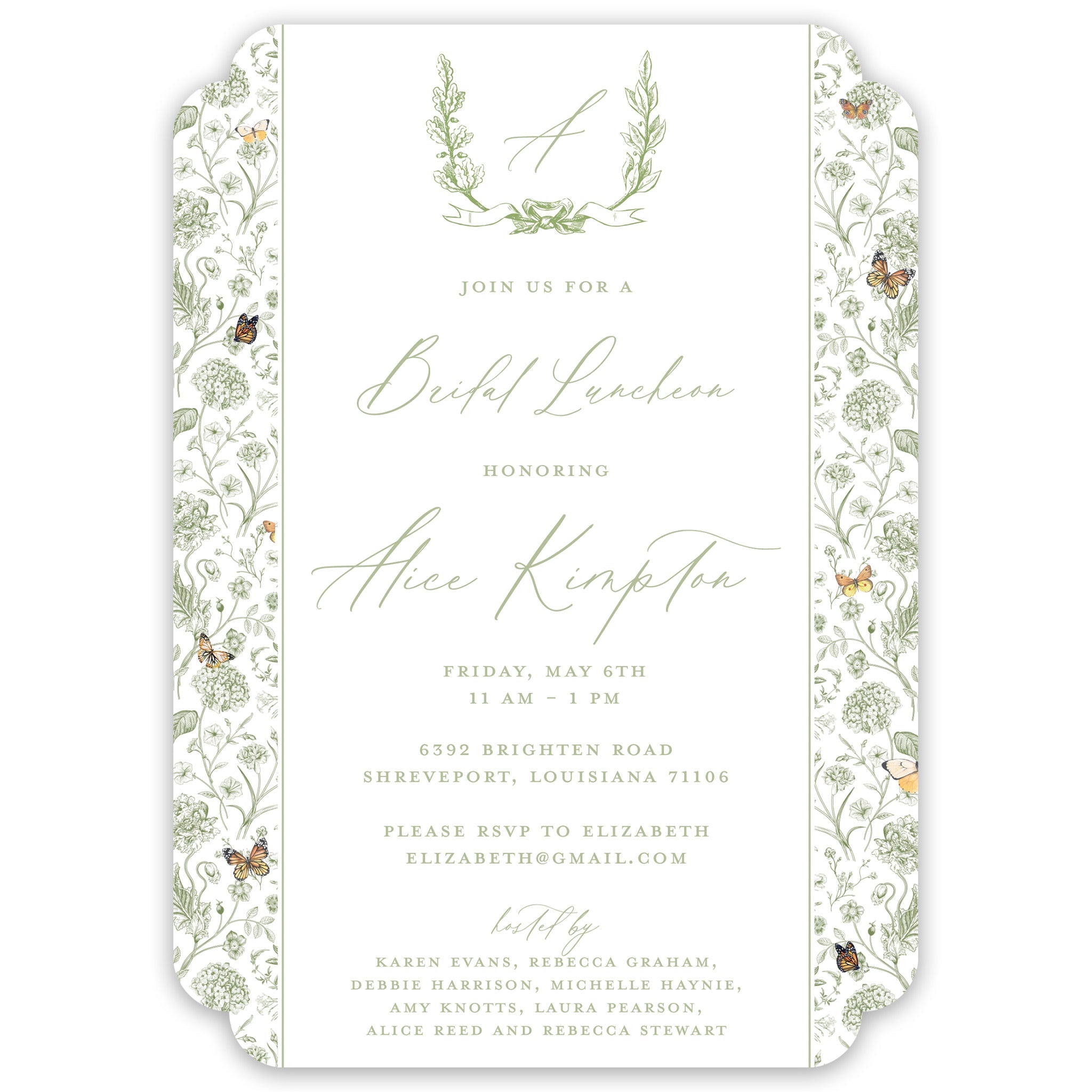 Butterfly Garden Party Invitation