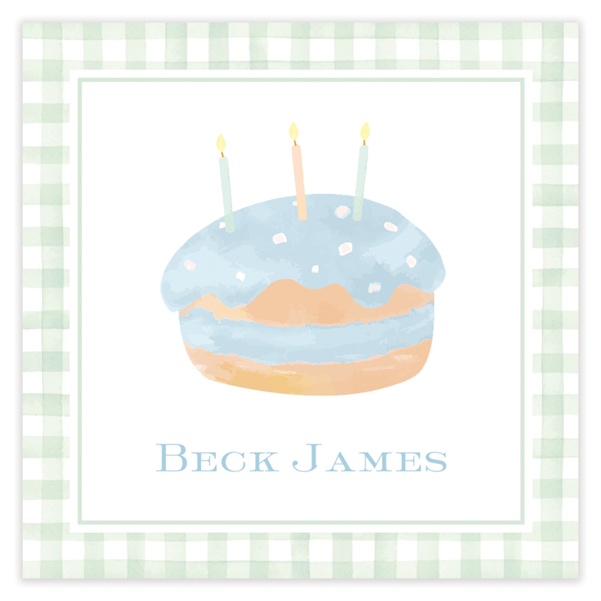 Blue Birthday Cake I Enclosure Card