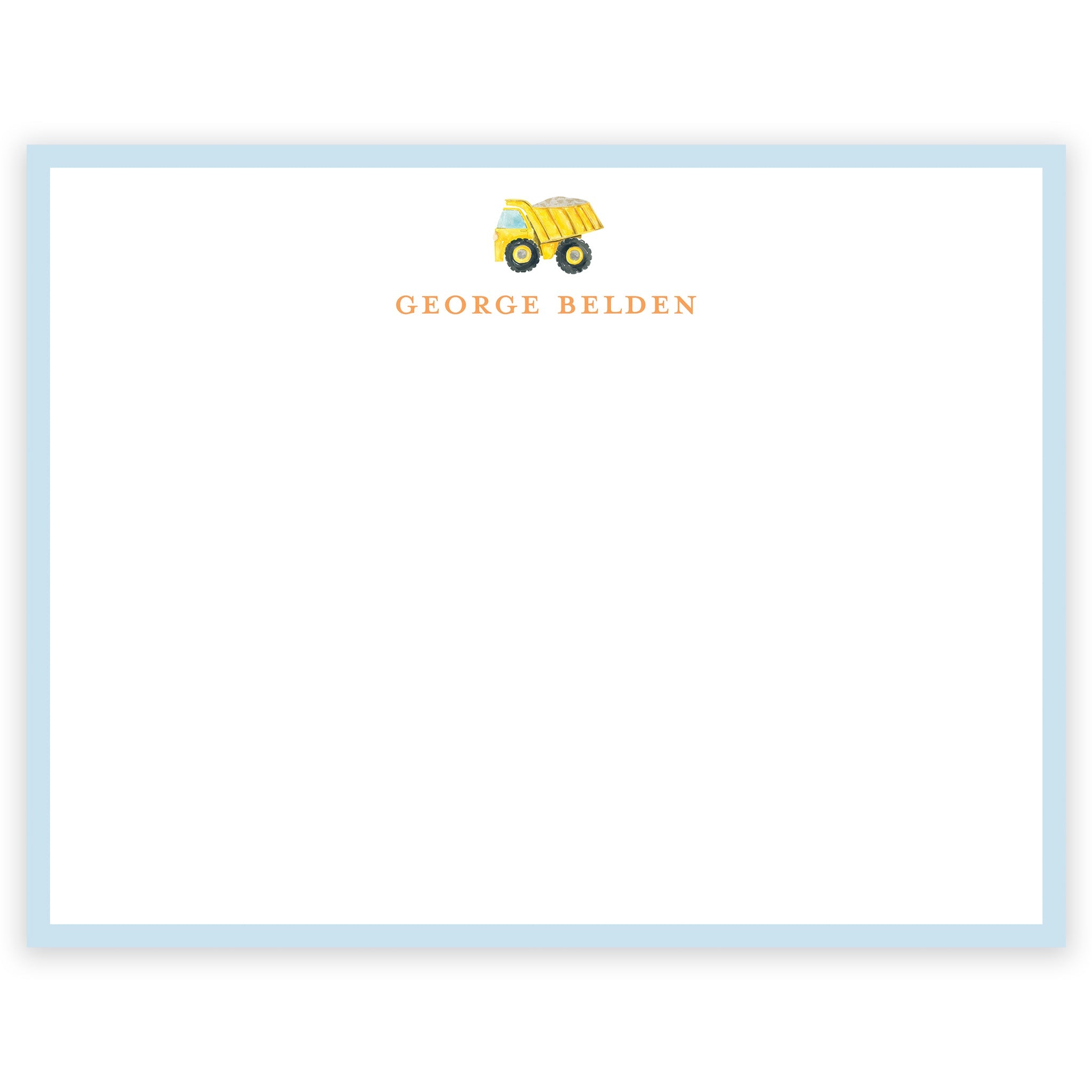Construction Border Notecard