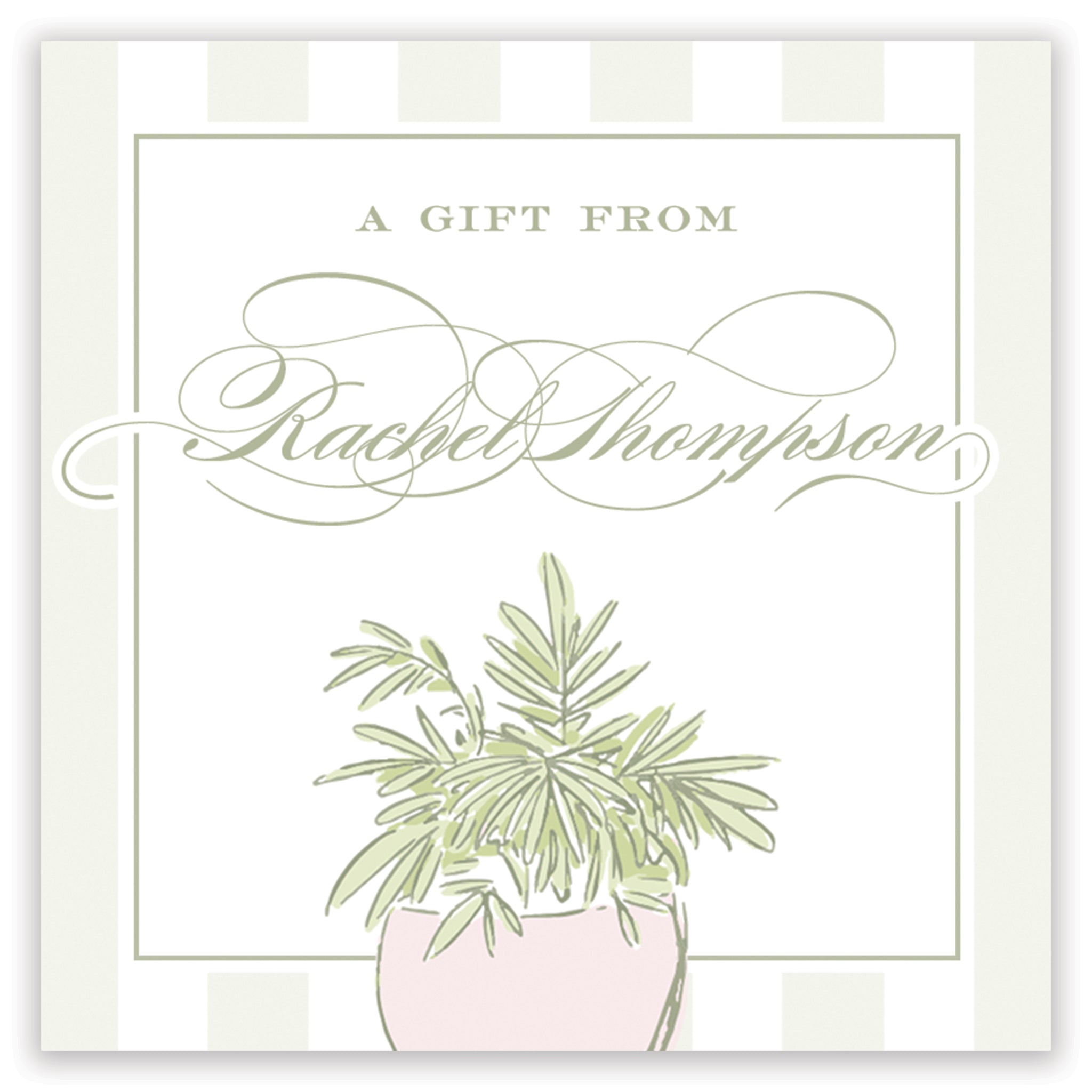 Pink Trellis Enclosure Card