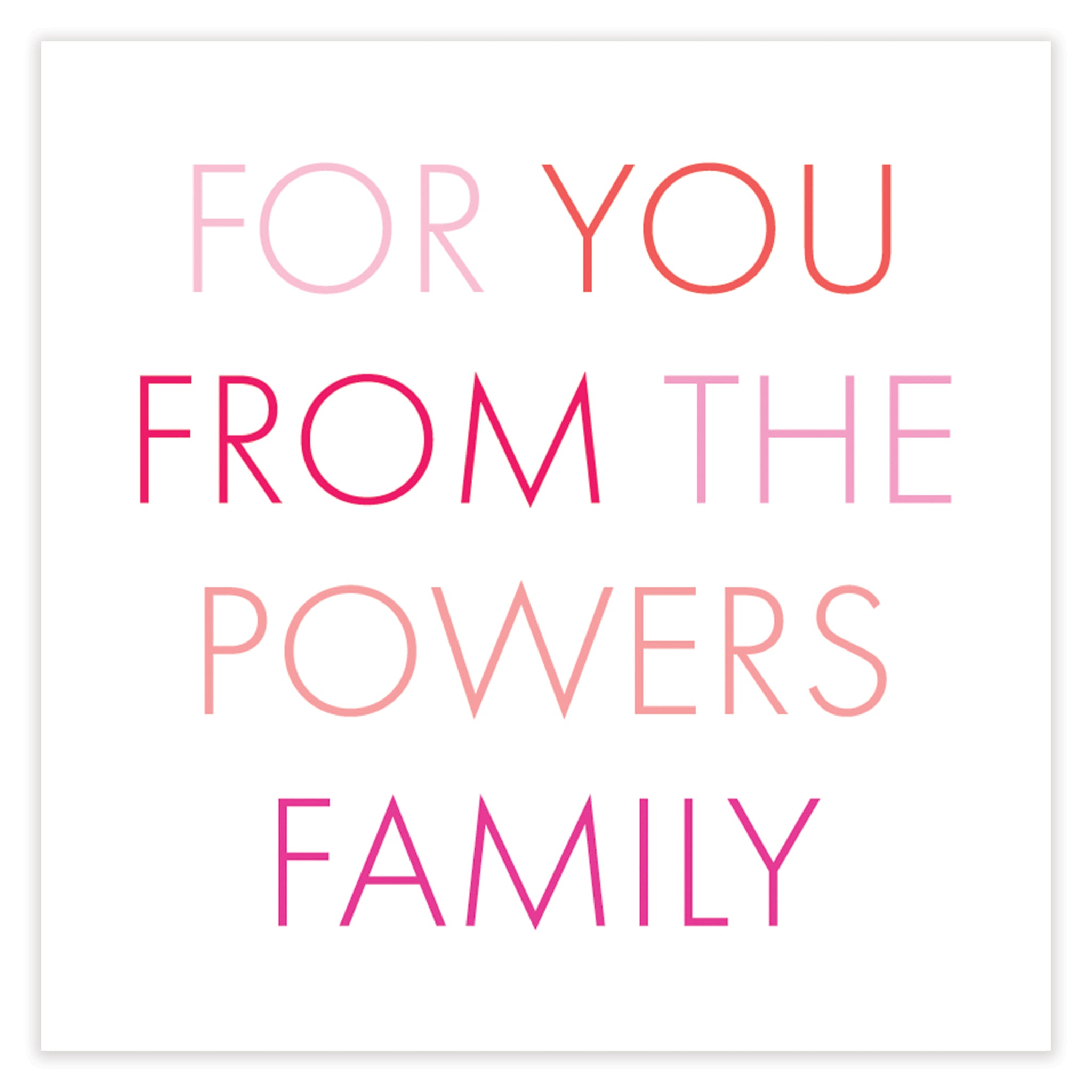 A Gift For You Pink-ish Enclosure Card