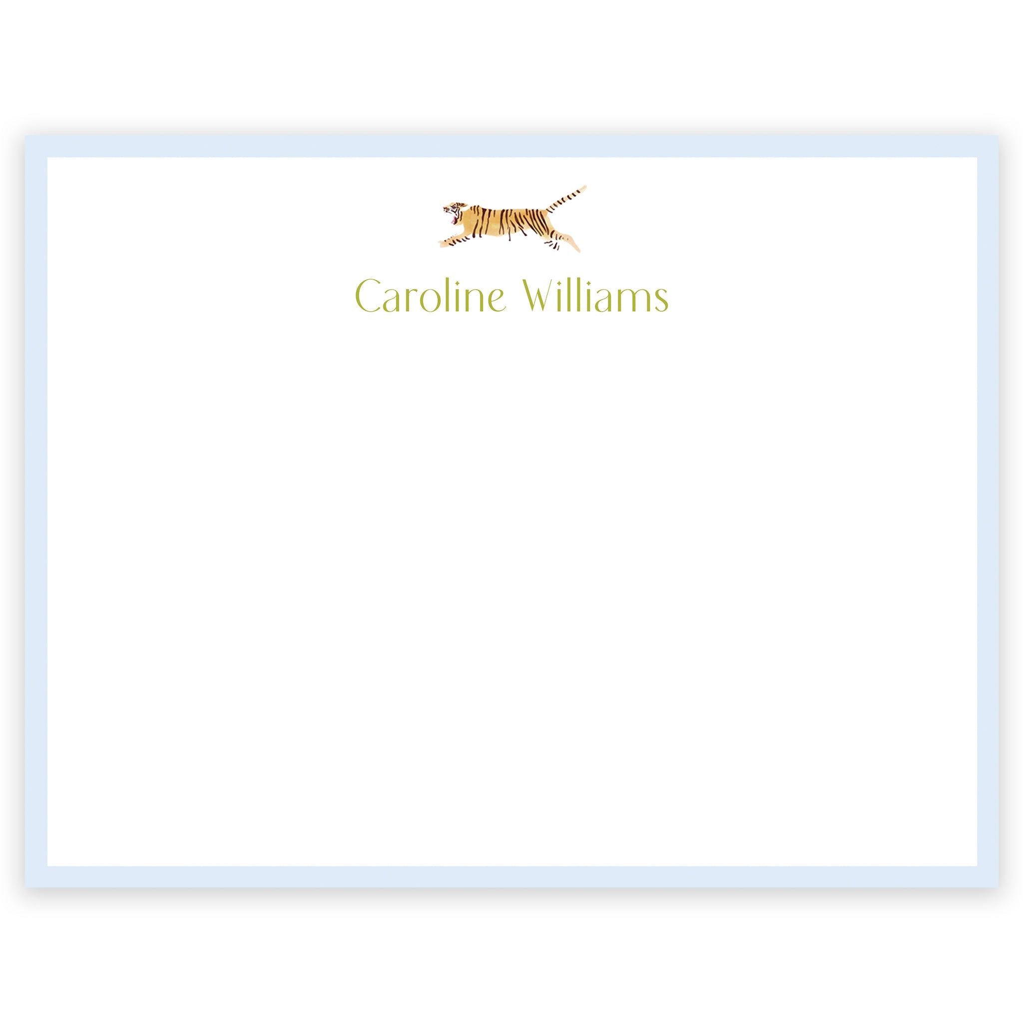 Leaping Tiger Notecard