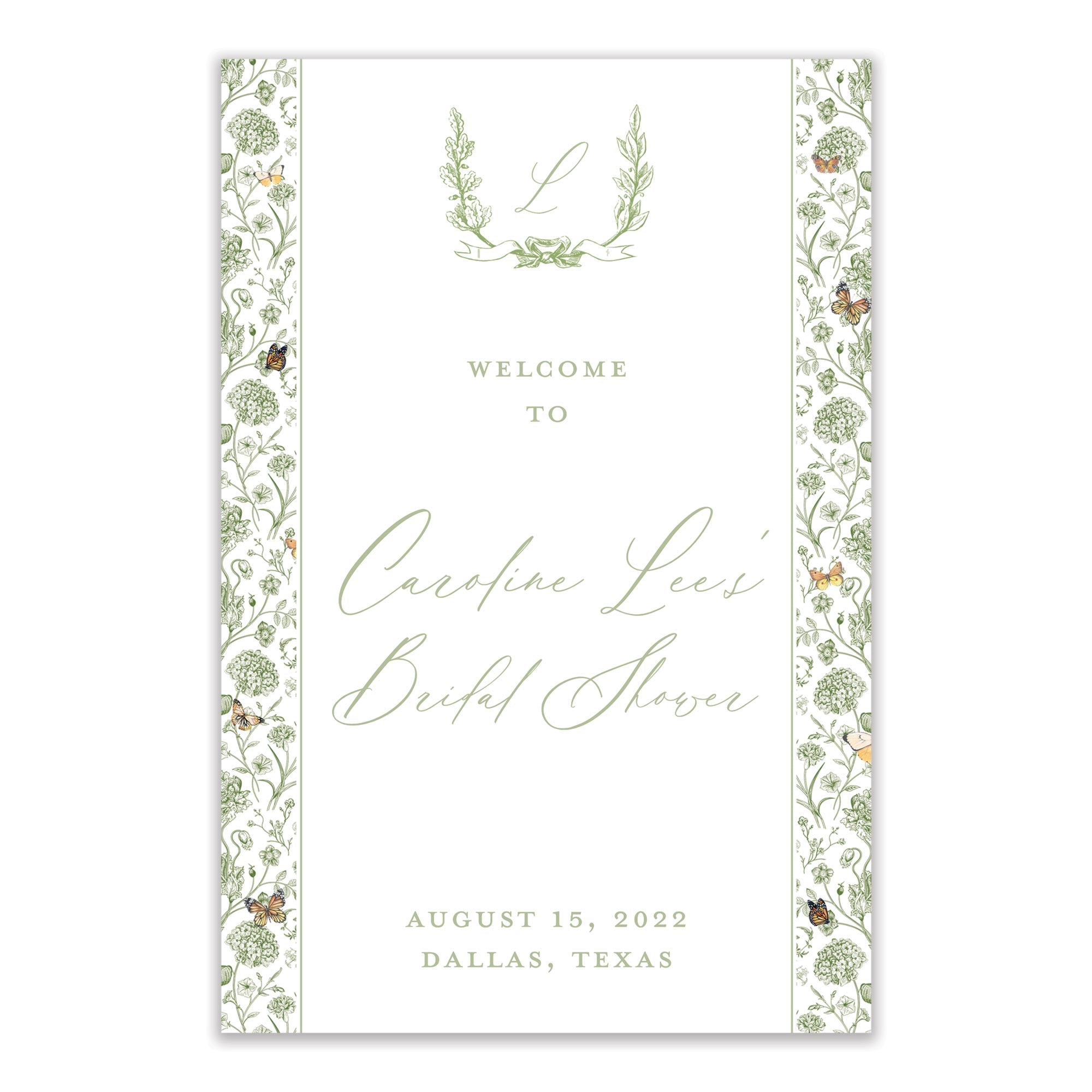 Butterfly Garden Welcome Sign