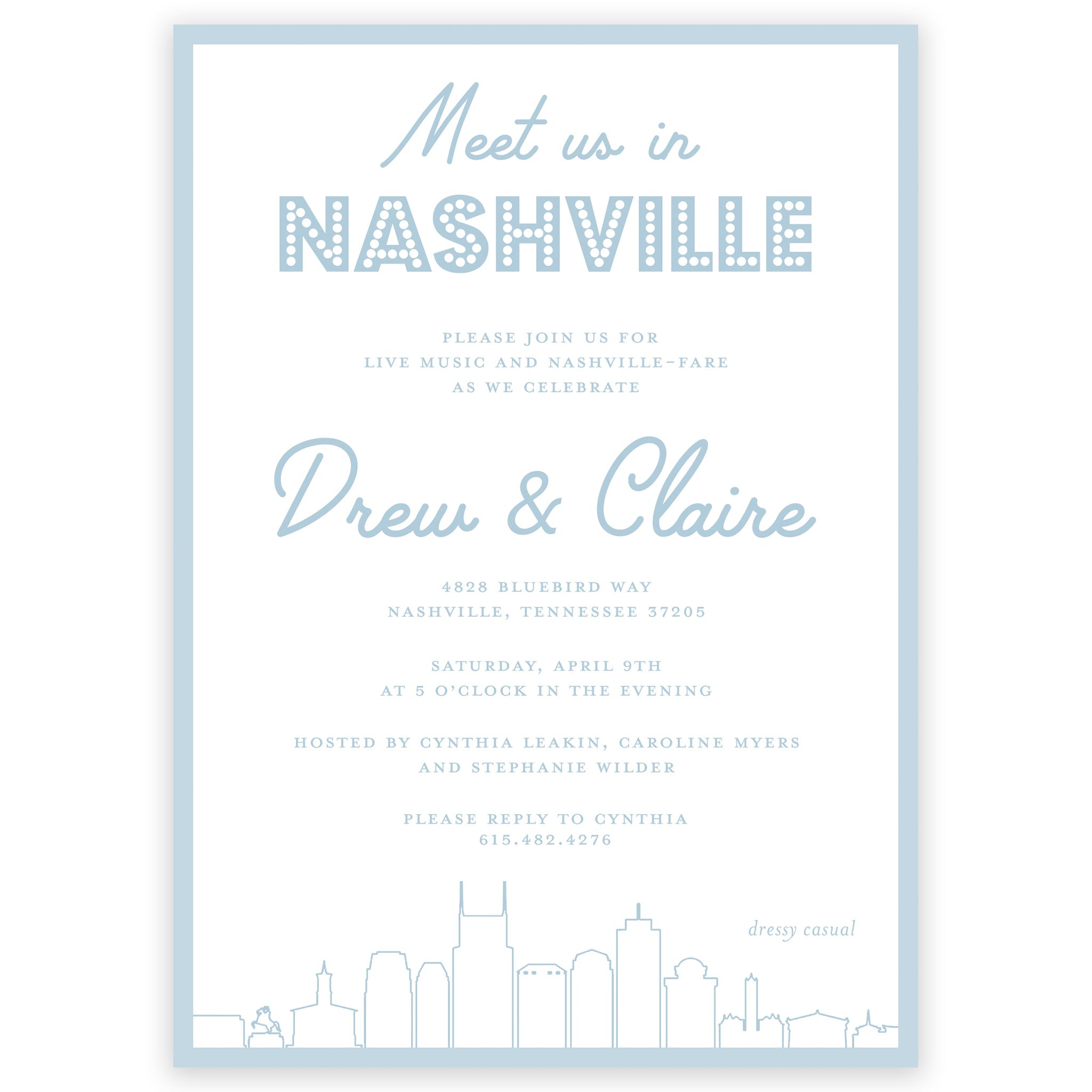 Nashville Skyline Party Invitation