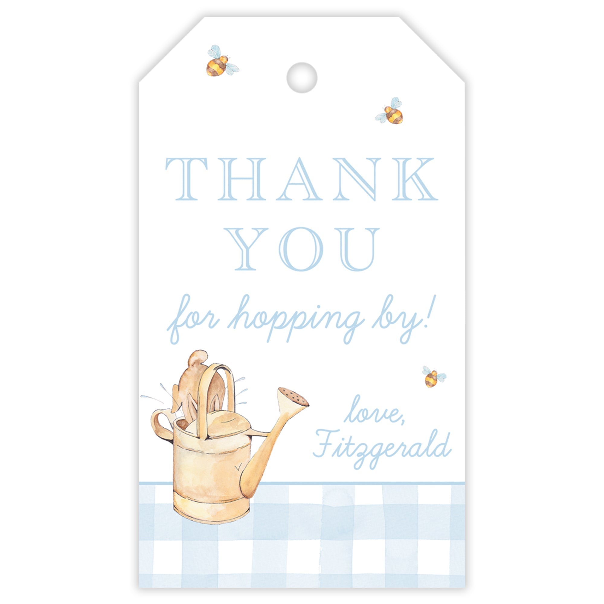 Blue Peter Rabbit Party Favor Tag