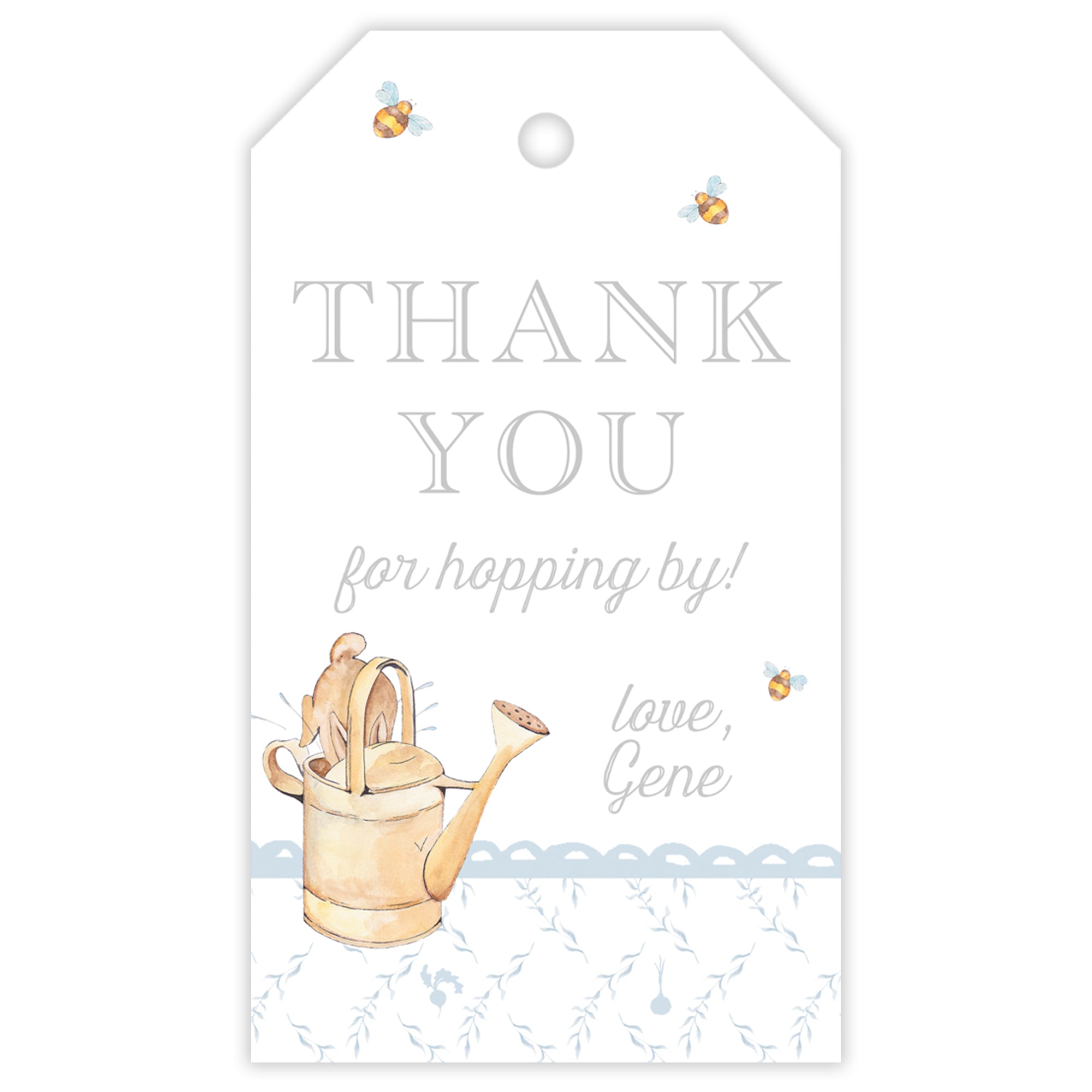Peter Rabbit Blue Trellis Party Favor Tag