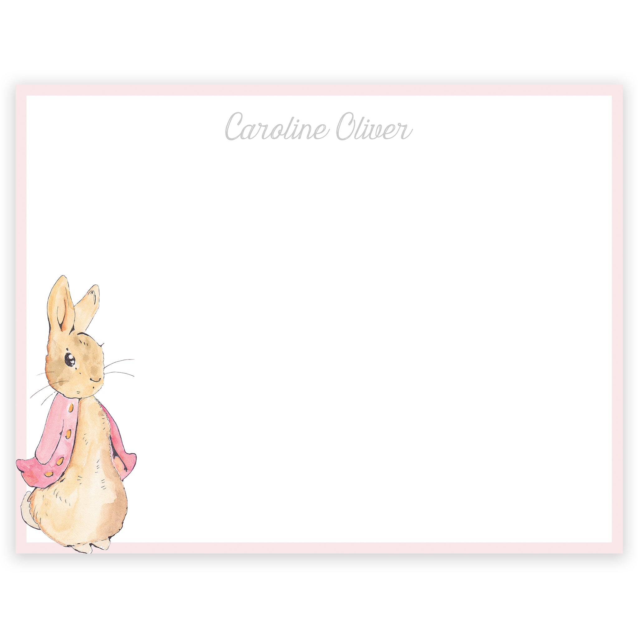 Pink Peter Rabbit Notecard