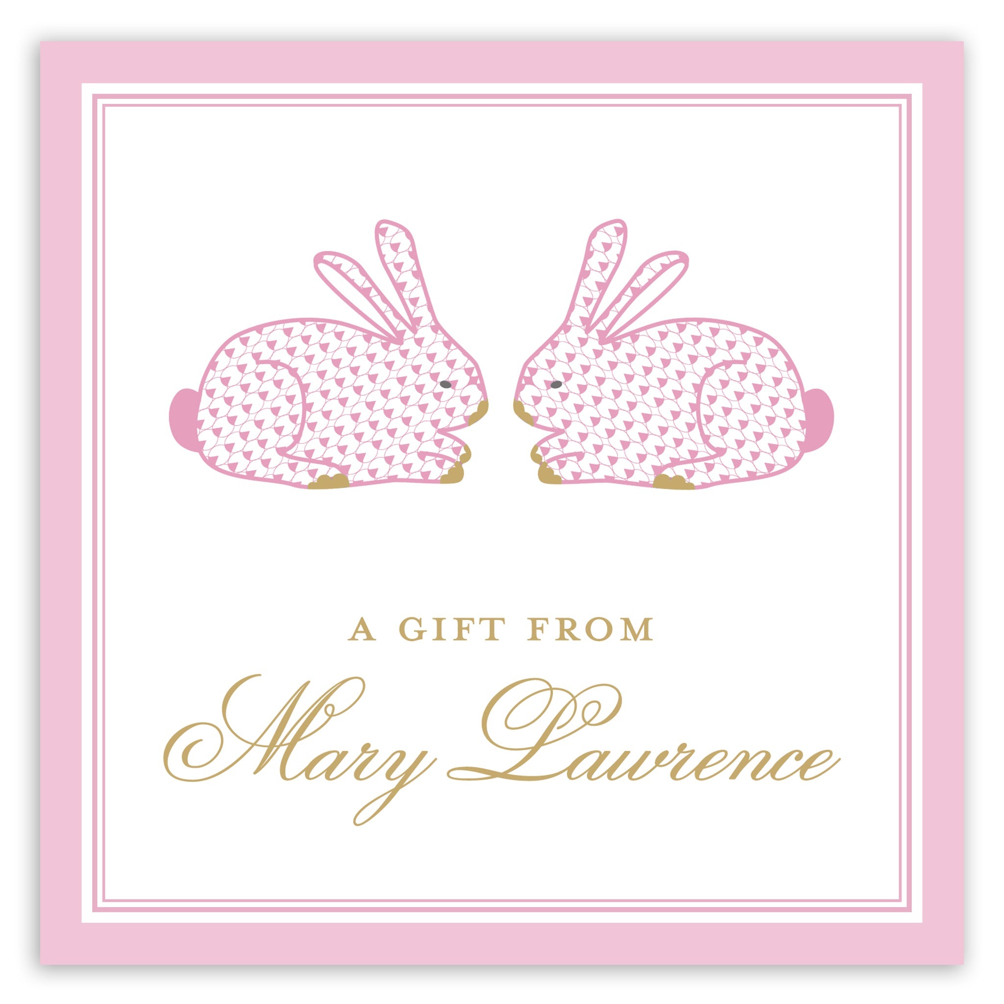 Herend Bunny Enclosure Card