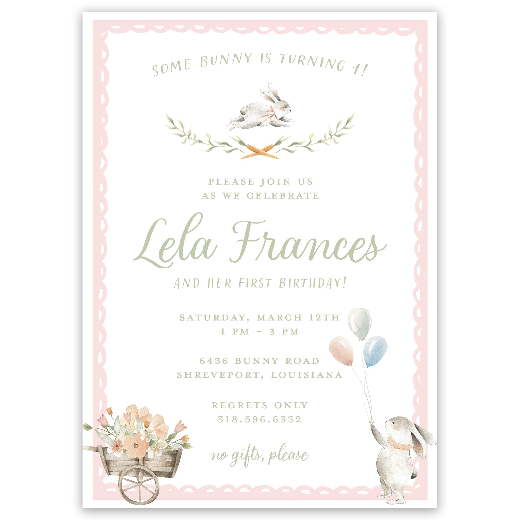 Some Bunny's Birthday Invitation