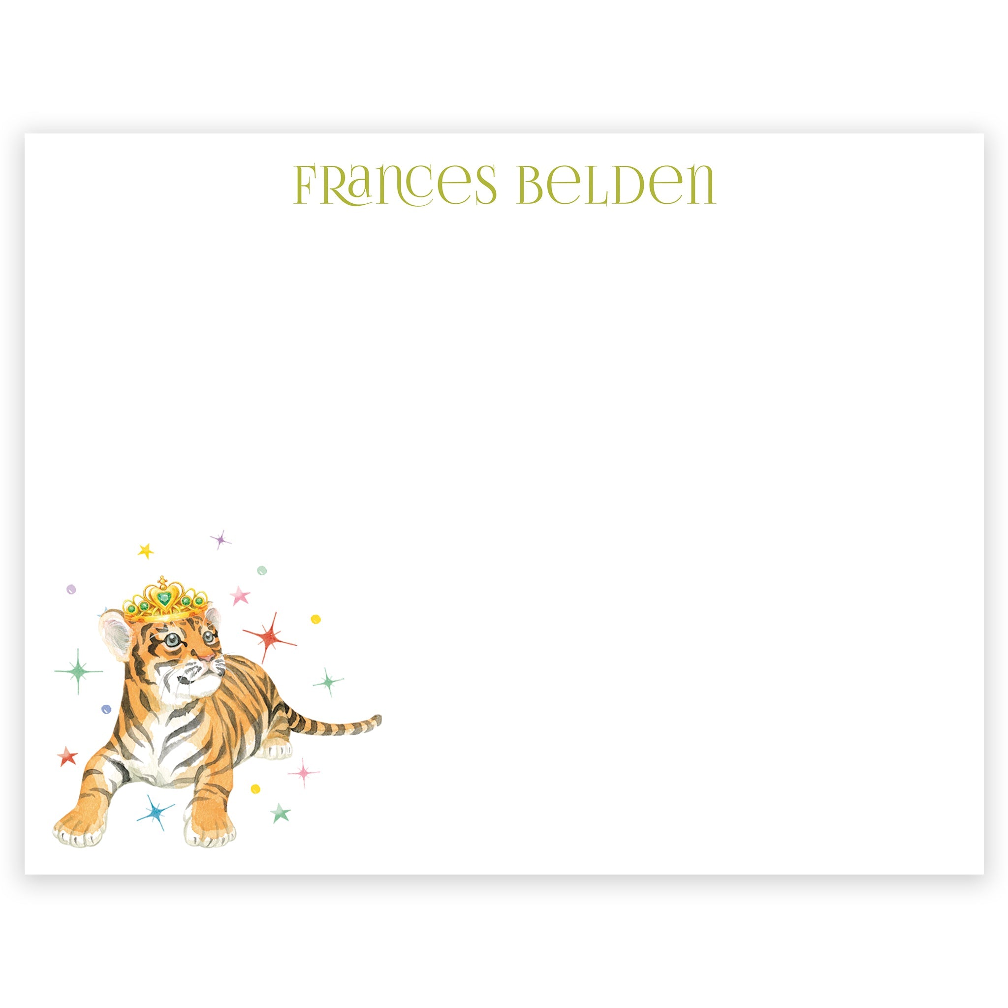 Tiger Queen Notecard