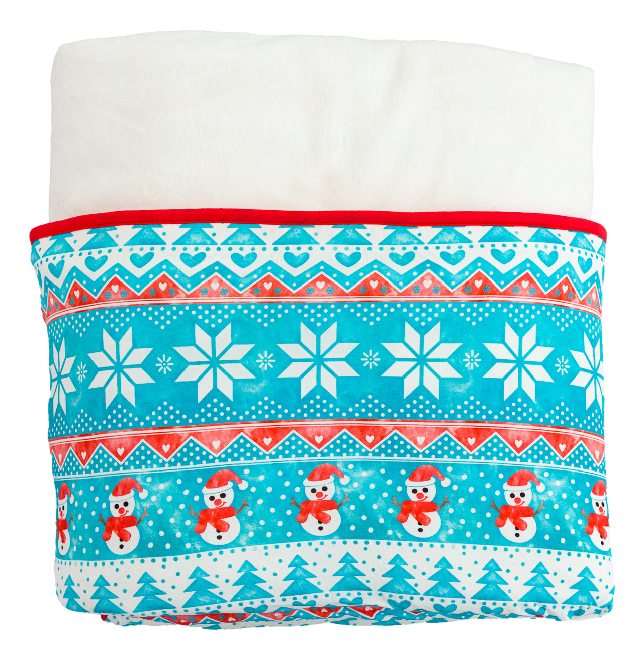 Frosty Fair Isle Plush Toddler Blanket
