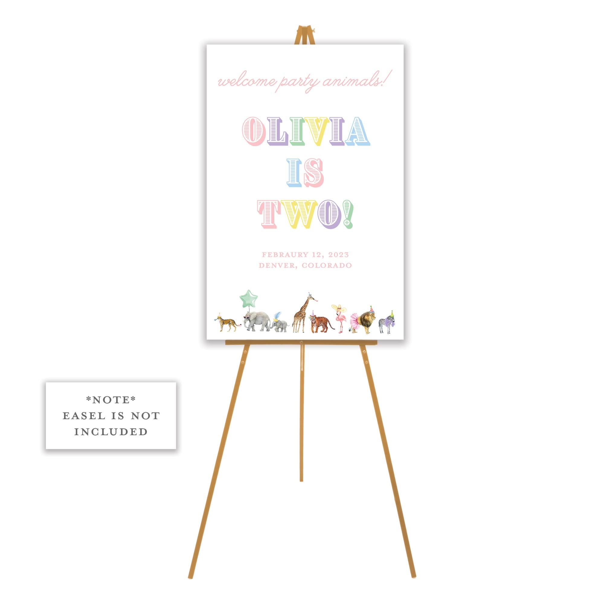 Multi Party Animal Welcome Sign