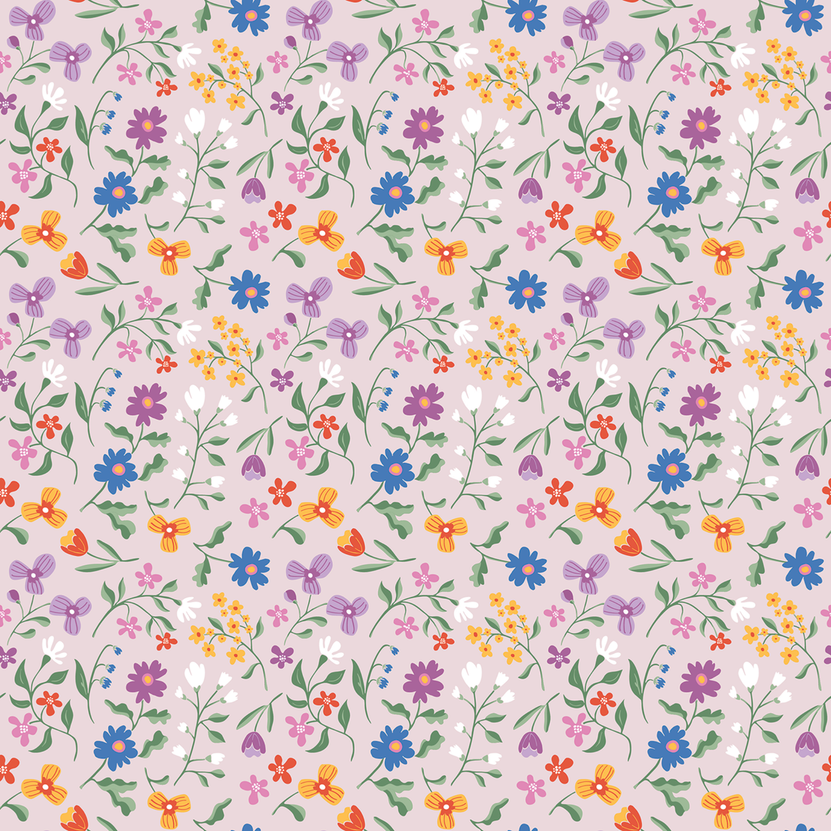 Quilted Skirt In Floral