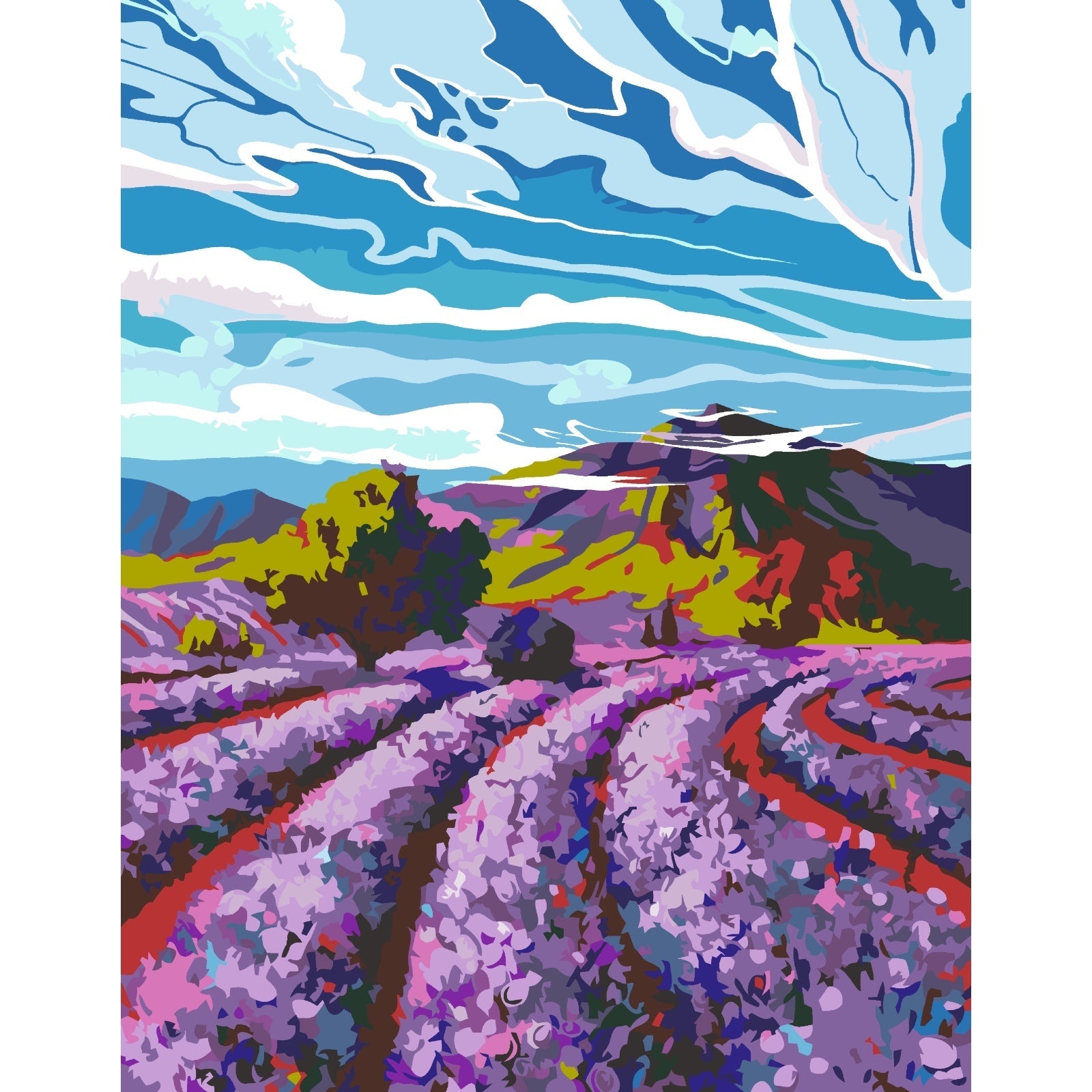 Fabulous Landscape – Paint By Numbers Kit | Artwille | 14x18 Inch Canvas