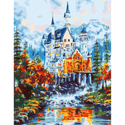 Fabulous Castle – Paint By Numbers Kit | Artwille | 14x18 Inch Canvas