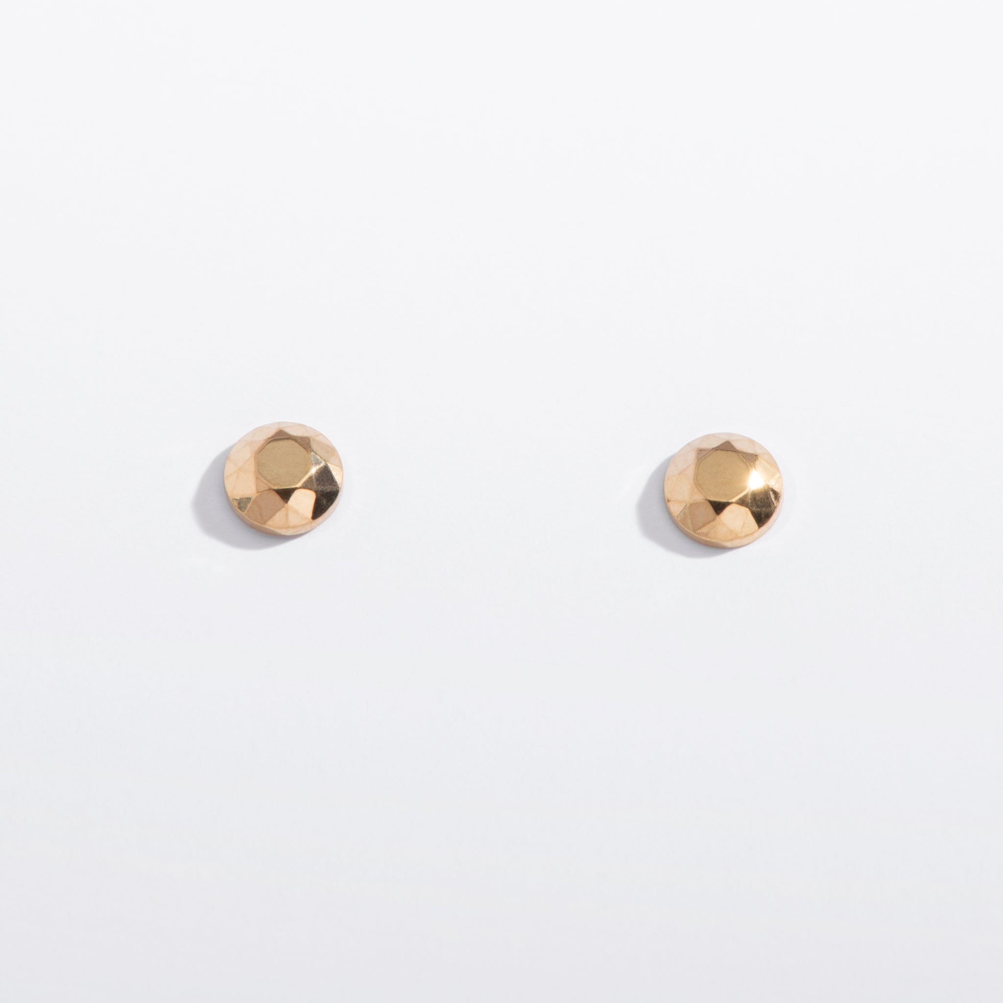 Faceted Circle Flat Back Studs