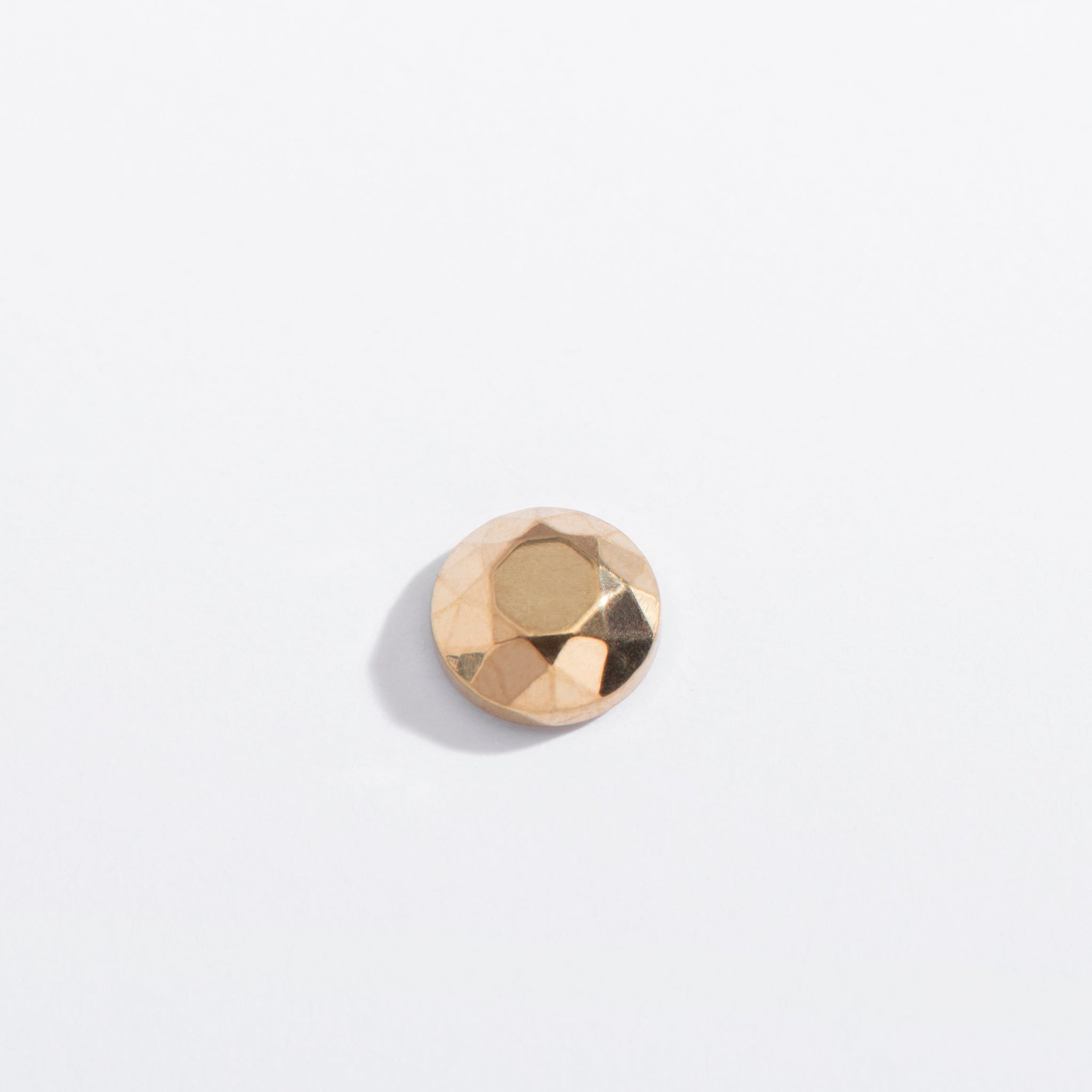 Faceted Circle Flat Back Studs