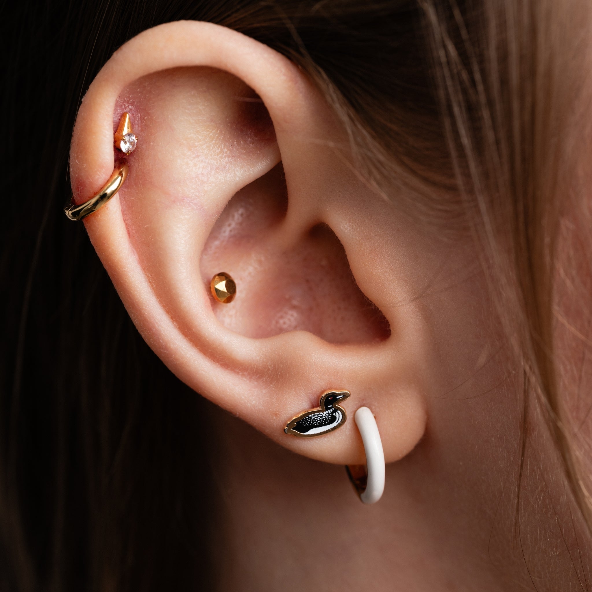 Faceted Circle Flat Back Studs