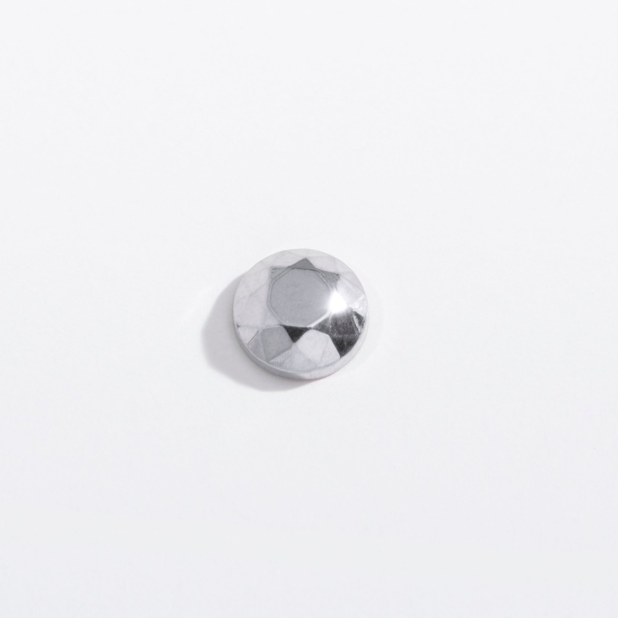 Faceted Circle Flat Back Studs