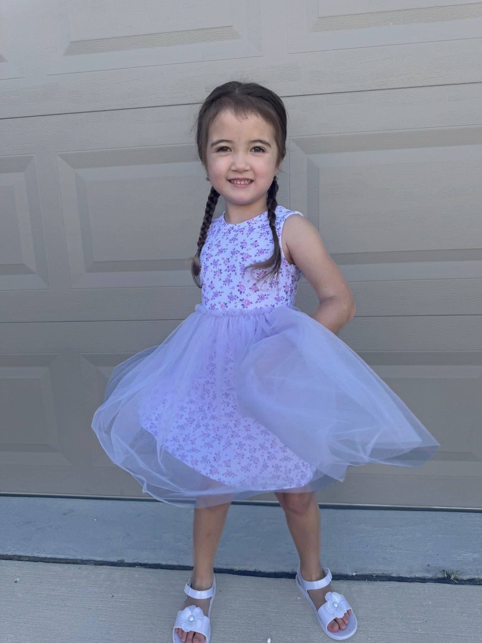 Kapri (ribbed) - Tulle Twirl Dress