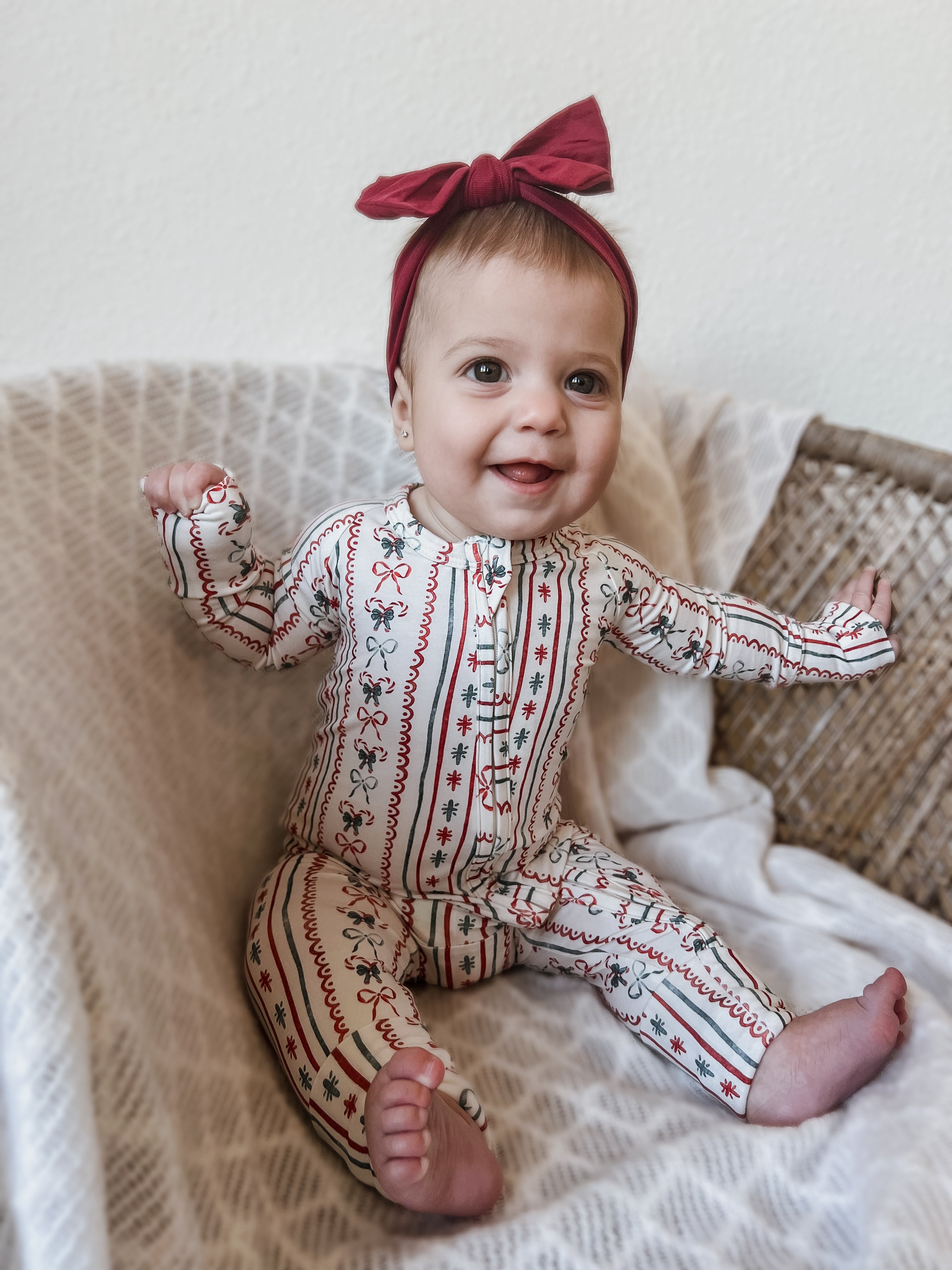 Candy Cane Lane Bamboo Zippy Pajamas