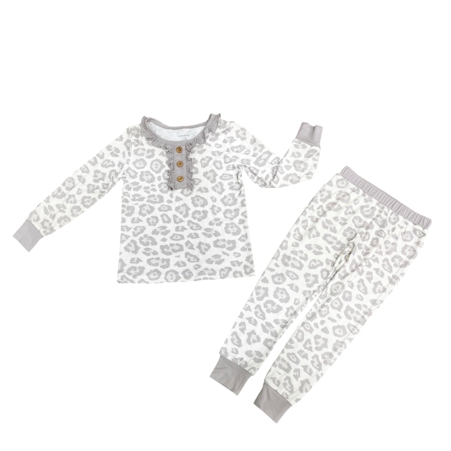 Natural Leopard | Two Piece Bamboo Pajama Set