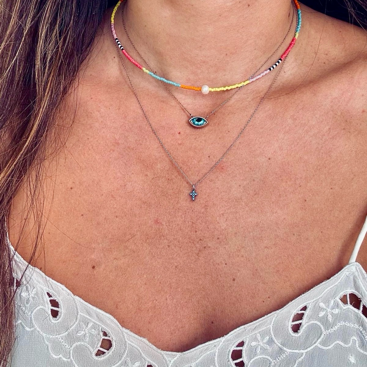 Sandra Pearl Beaded Choker