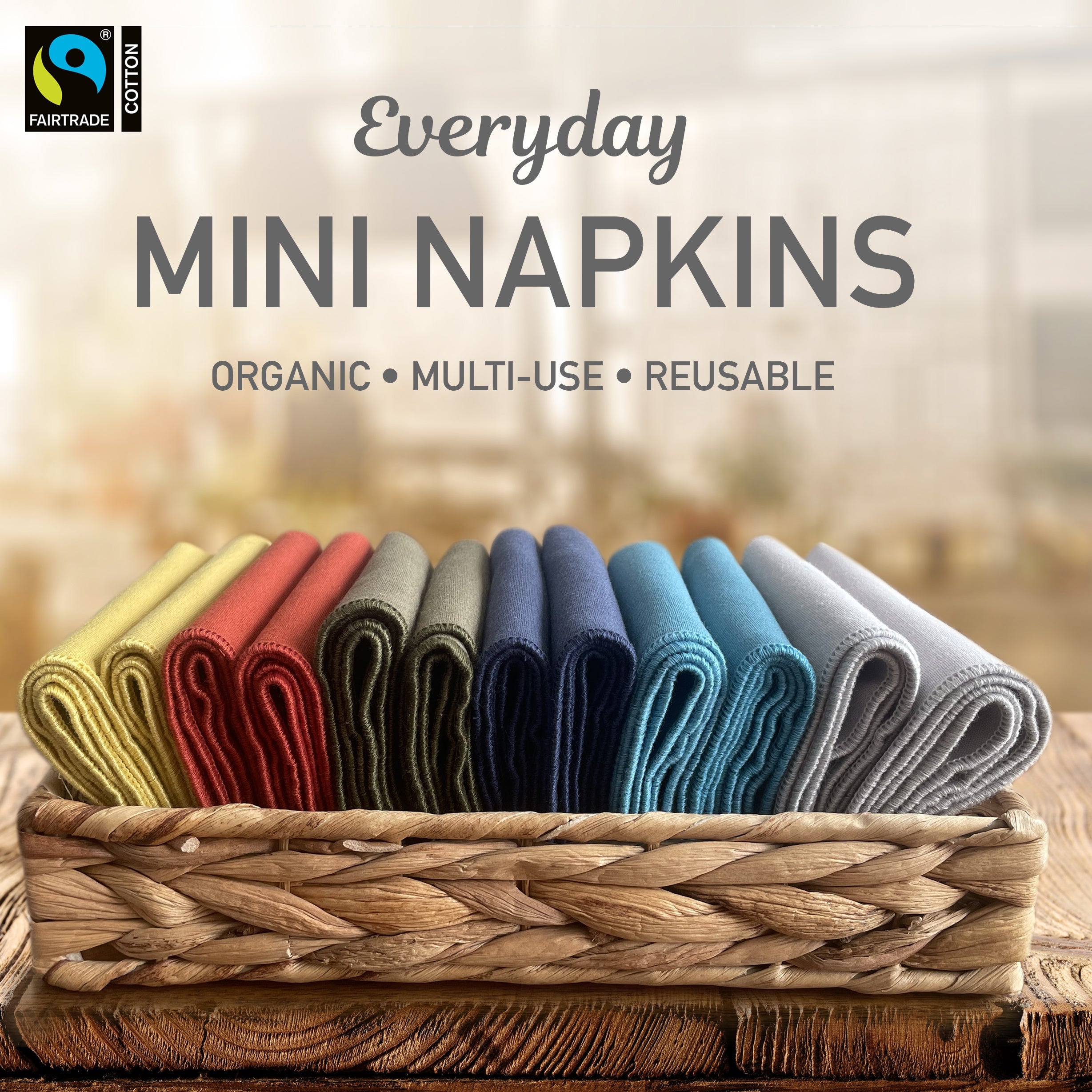 Organic Everyday Mini Napkins 12-pack – Fiesta Set
