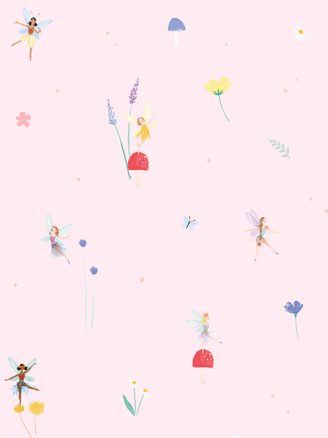 'fairy Garden' Wallpaper By Meri Meri - Pink