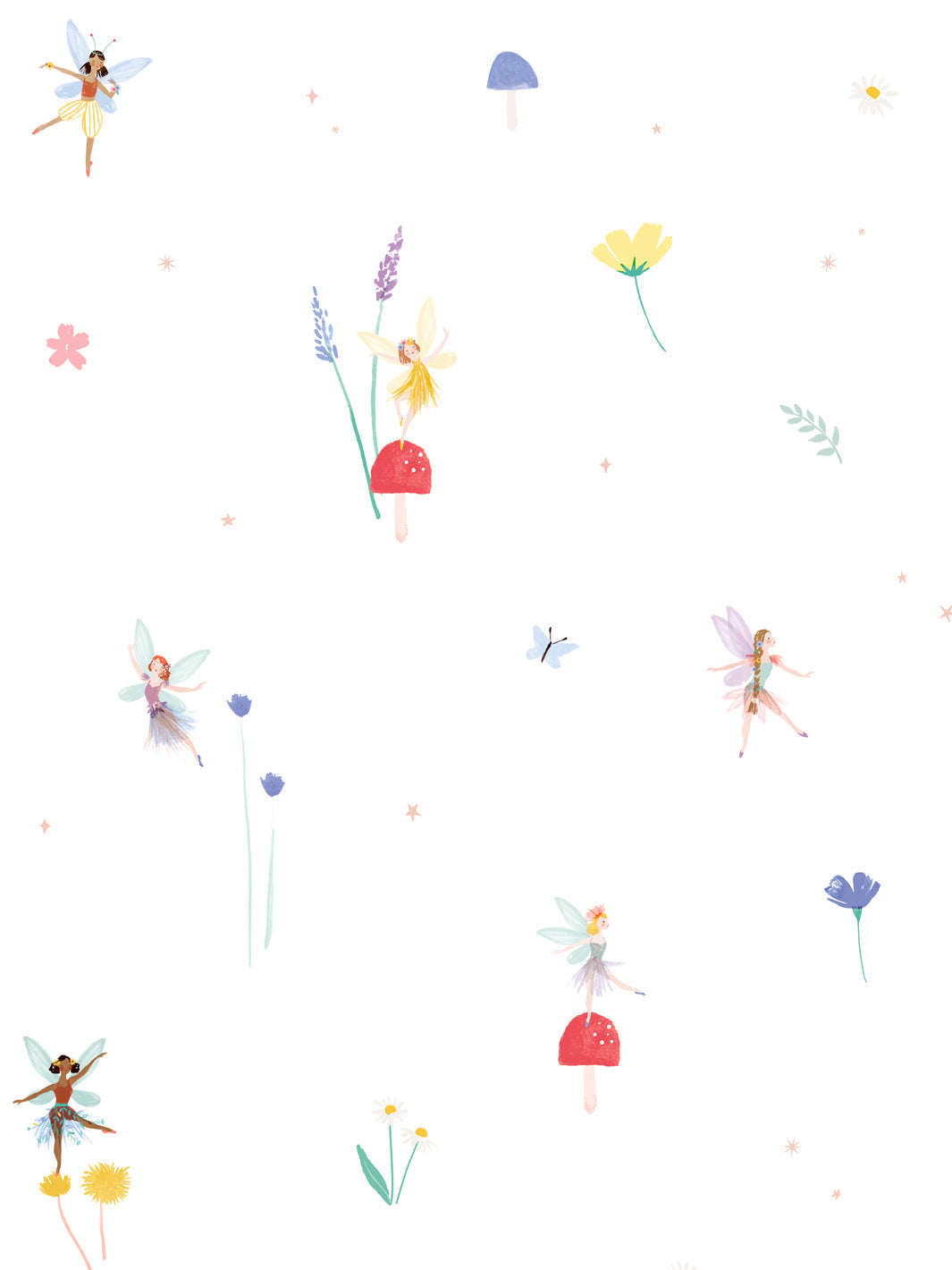 'fairy Garden' Wallpaper By Meri Meri - White